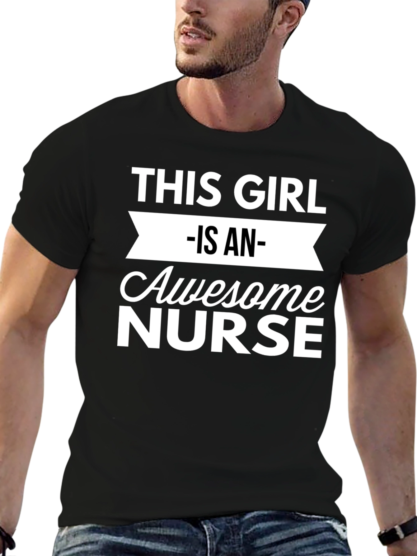 Awesome Nurse T-Shirt - Black Cotton Tee