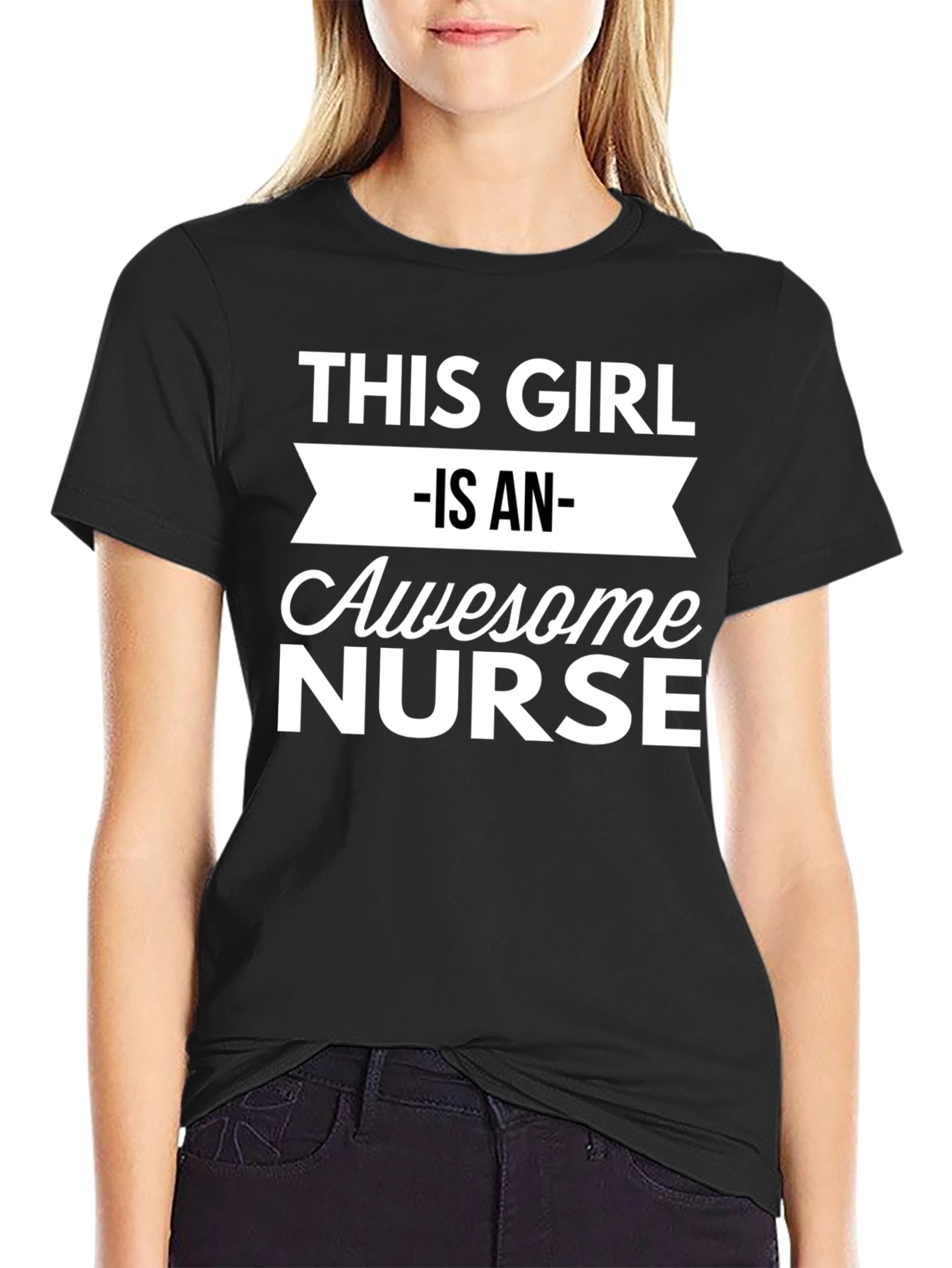 Awesome Nurse T-Shirt - Black Cotton Tee