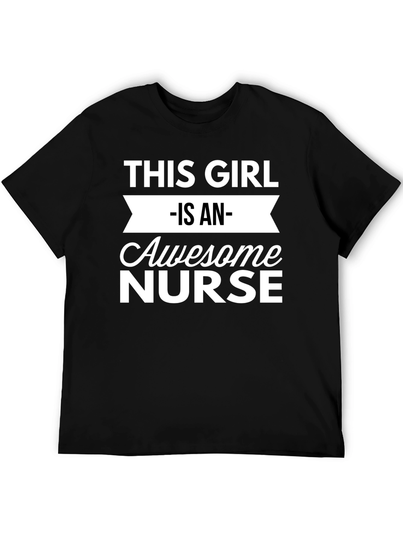 Awesome Nurse T-Shirt - Black Cotton Tee