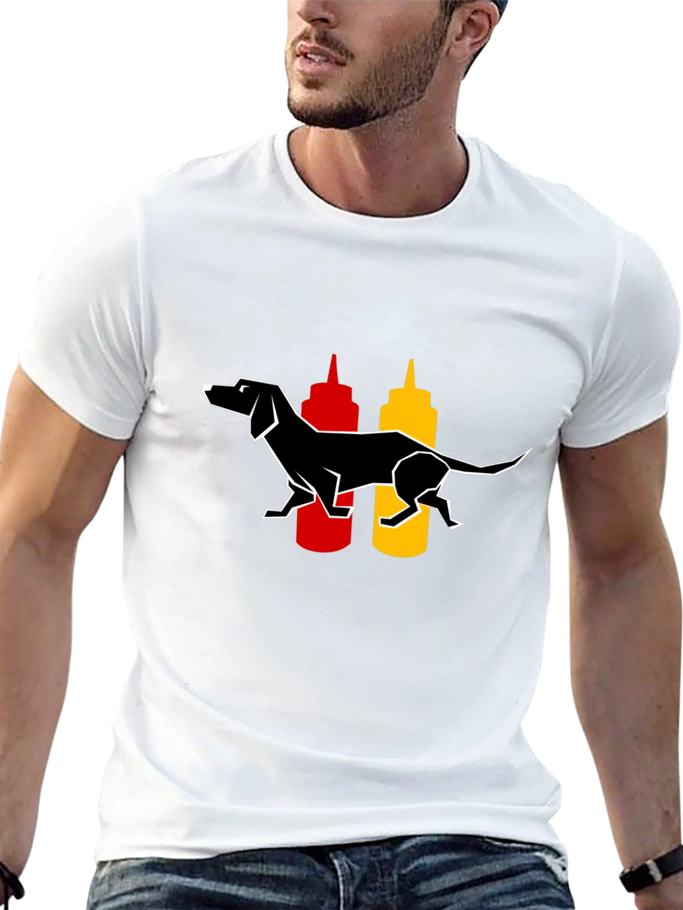 Dachshund Hot Dog Lover T-Shirt - Black