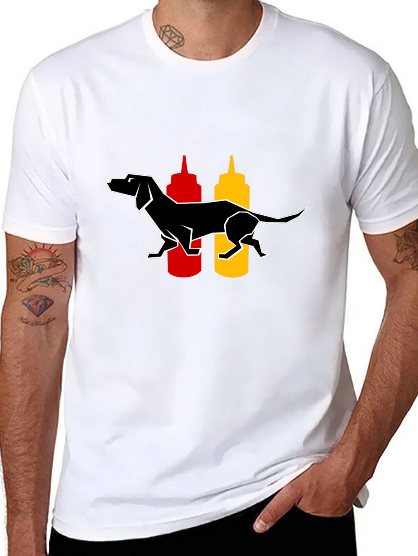 Dachshund Hot Dog Lover T-Shirt - Black