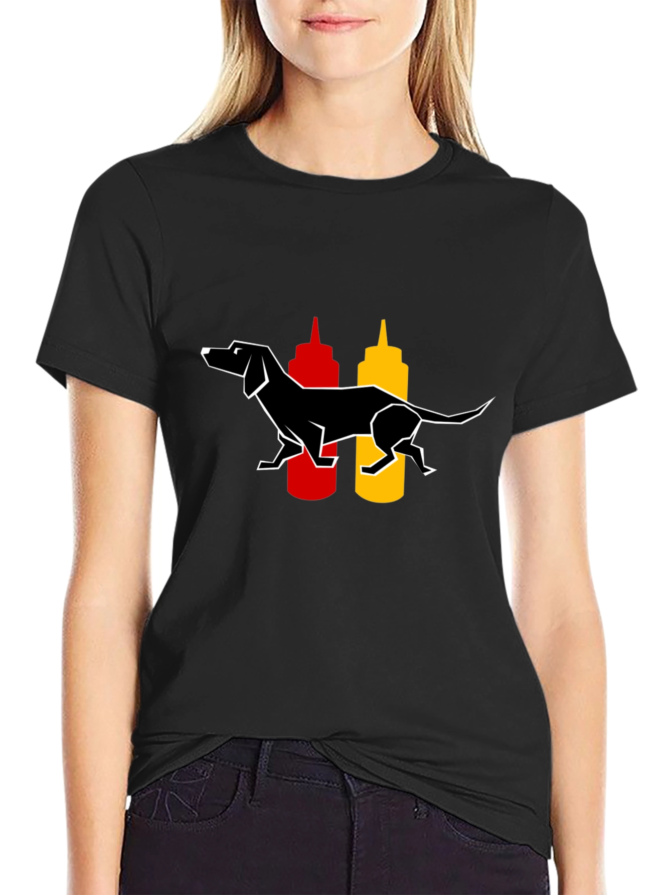 Dachshund Hot Dog Lover T-Shirt - Black