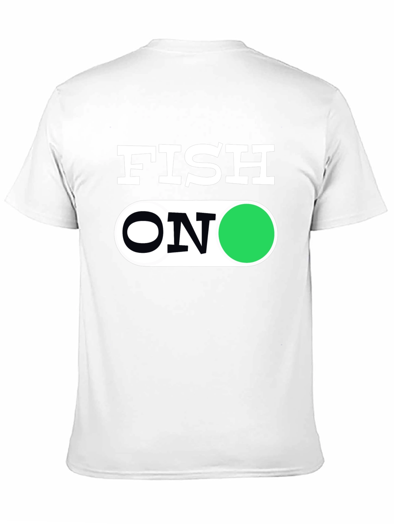 Fish On Graphic Tee - Black Cotton T-Shirt