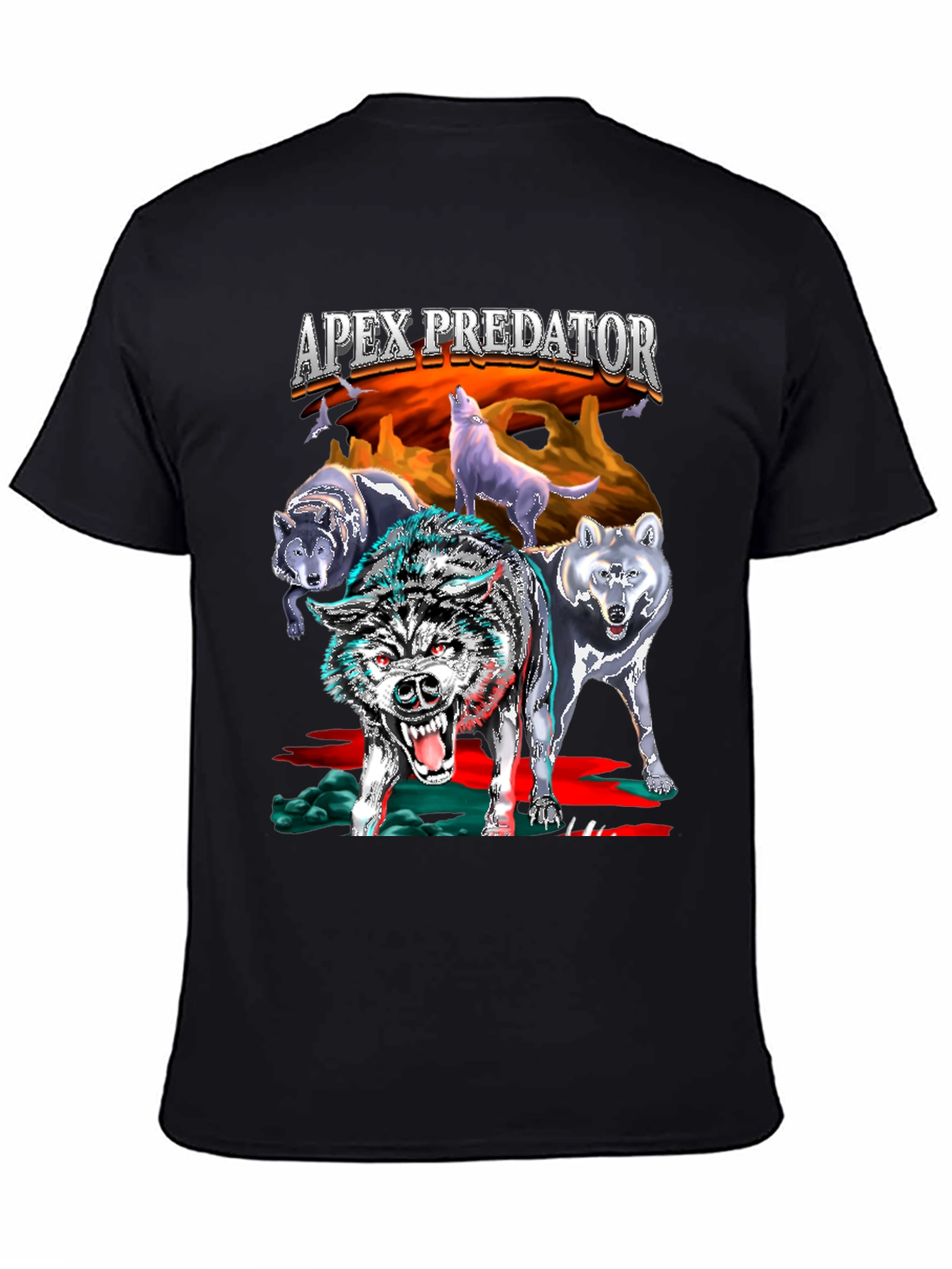 Apex Predator Wolf Pack Black T-Shirt