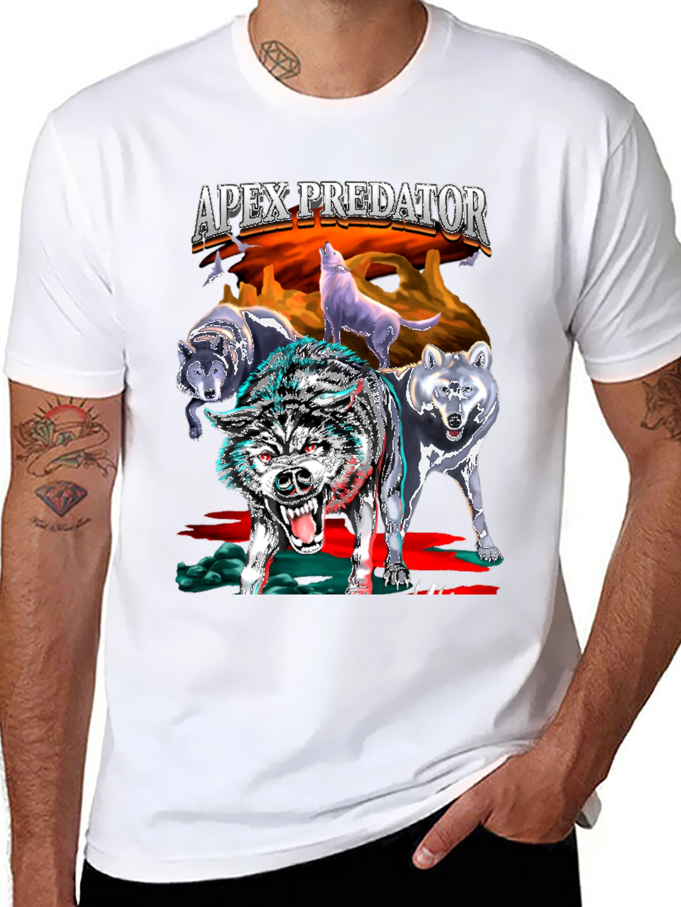 Apex Predator Wolf Pack Black T-Shirt