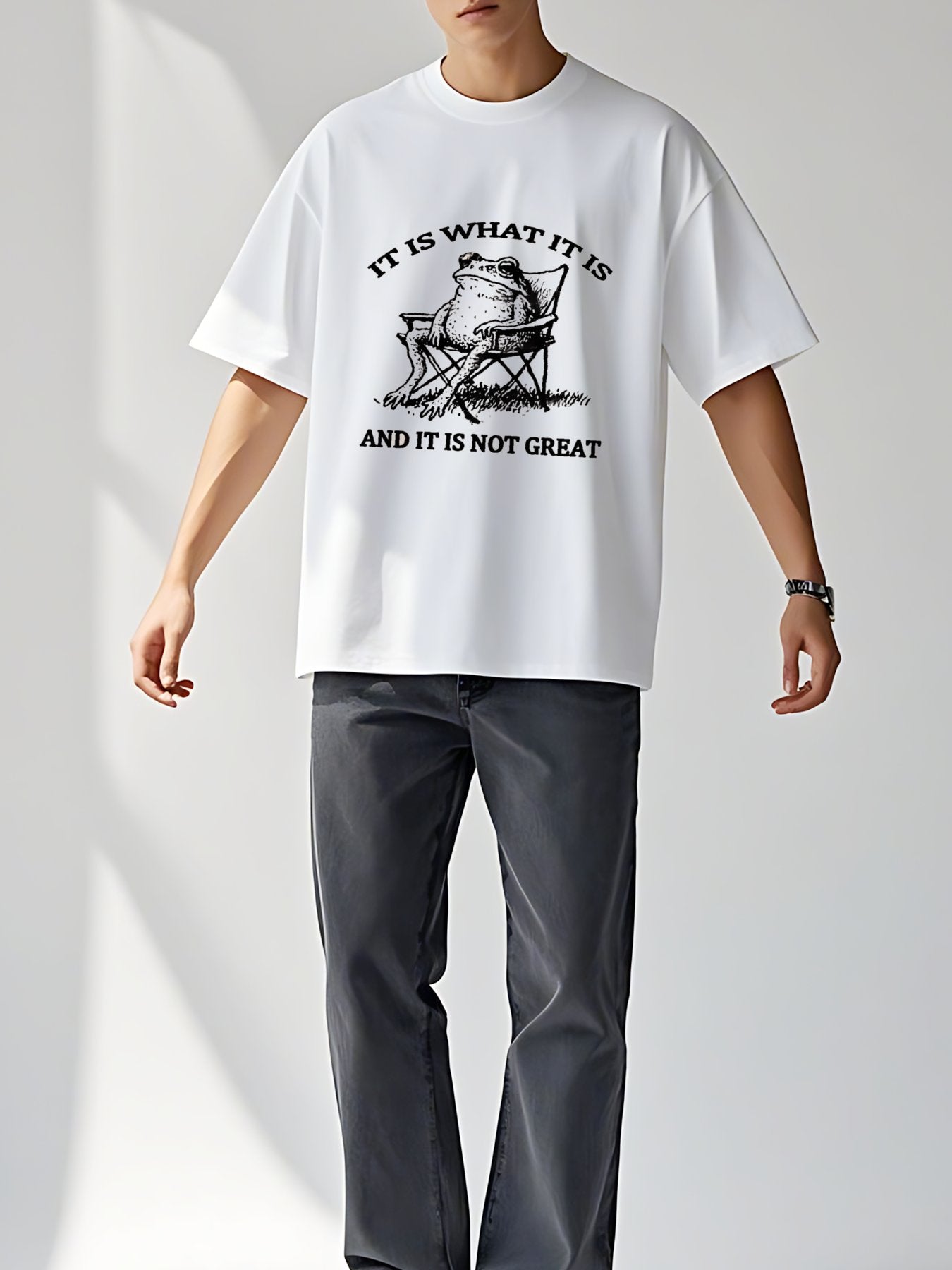T-shirt Tokyo-tiger-resting-frog-funny-washed-t-shirt