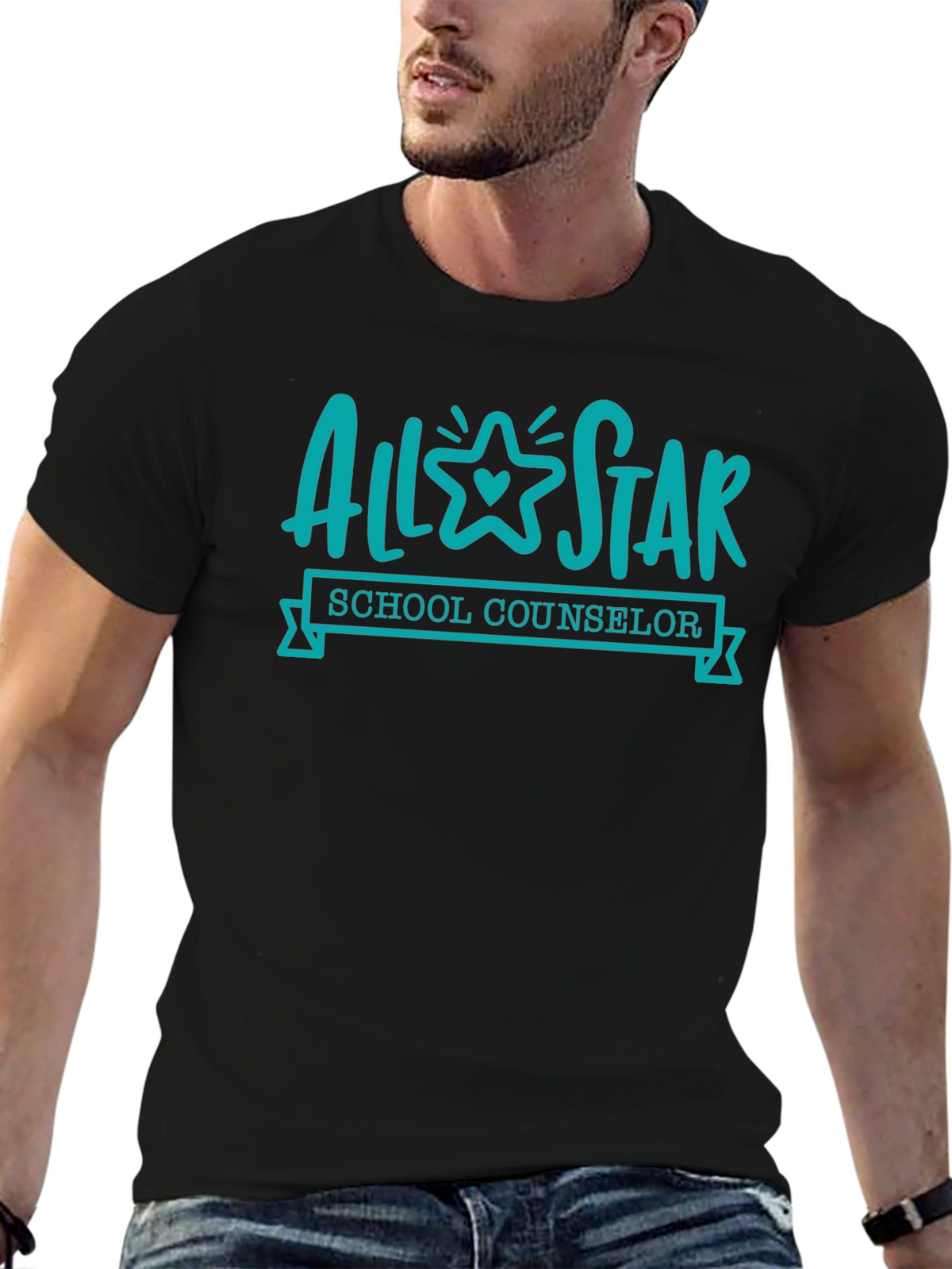 All-Star School Counselor Black T-Shirt
