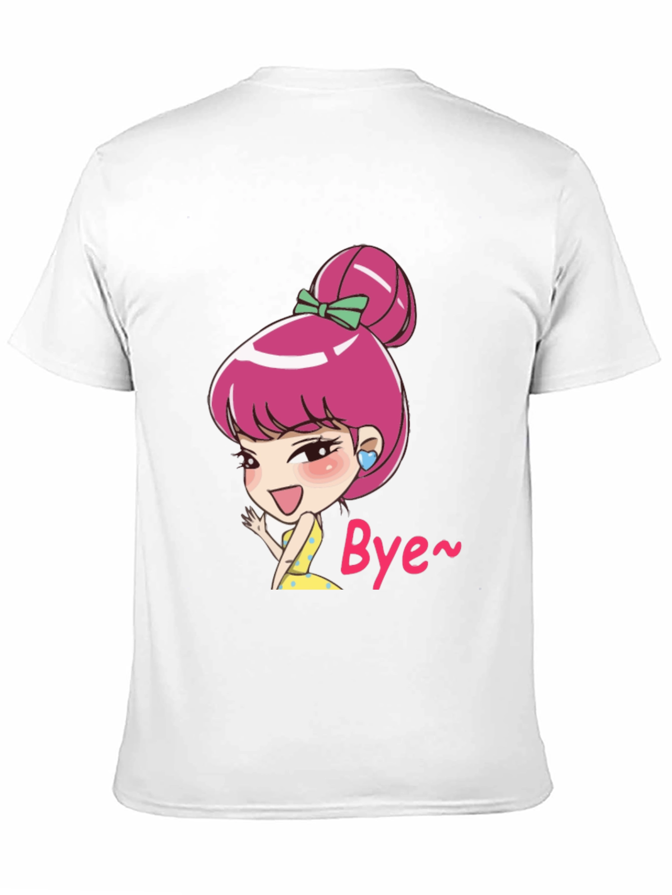 Cute Cartoon Character Black T-Shirt