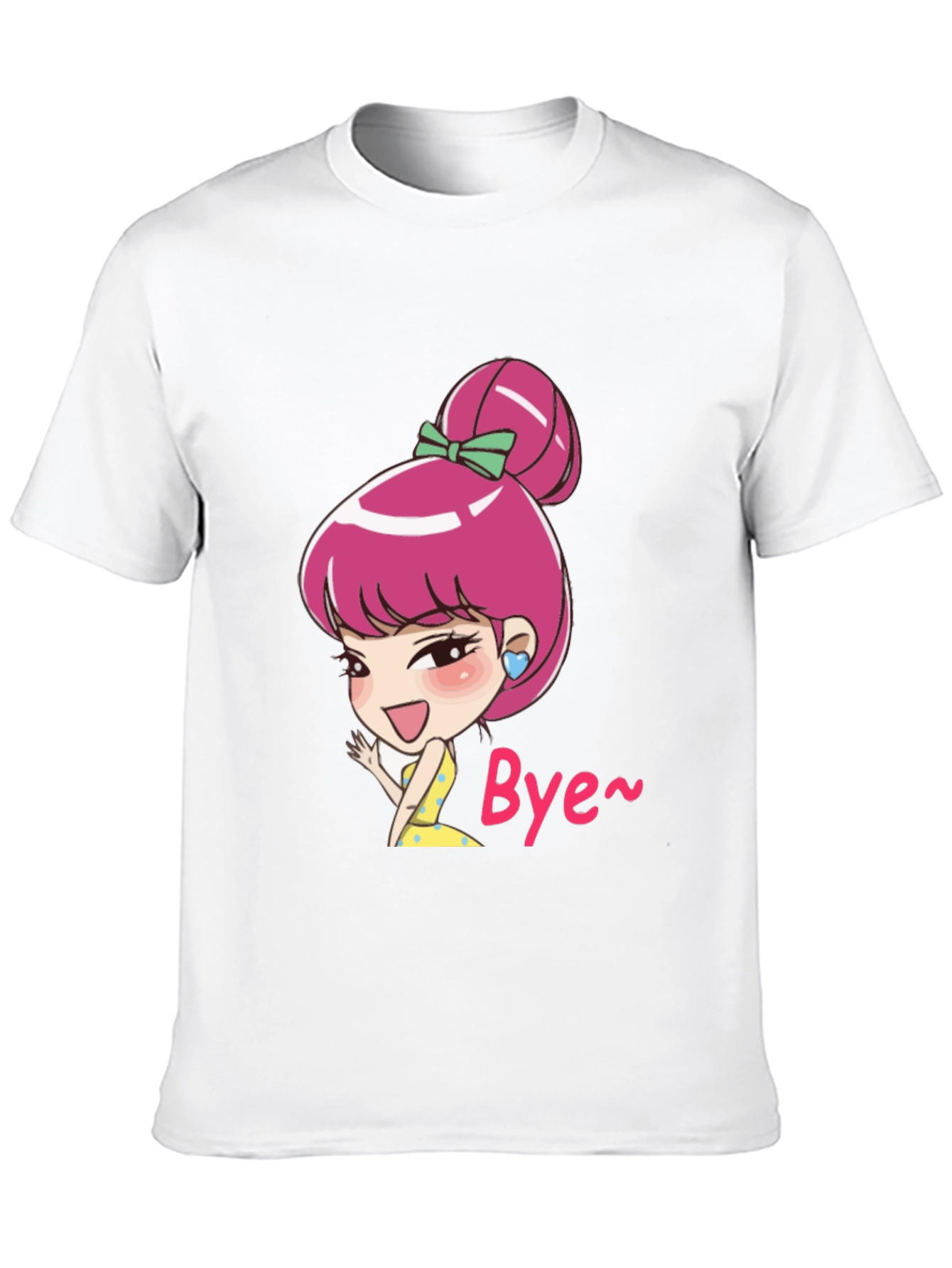 Cute Cartoon Character Black T-Shirt