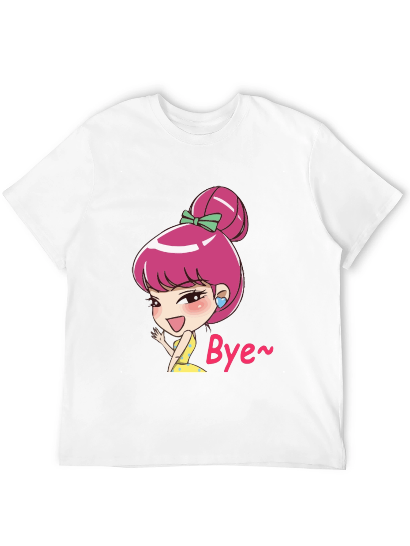 Cute Cartoon Character Black T-Shirt