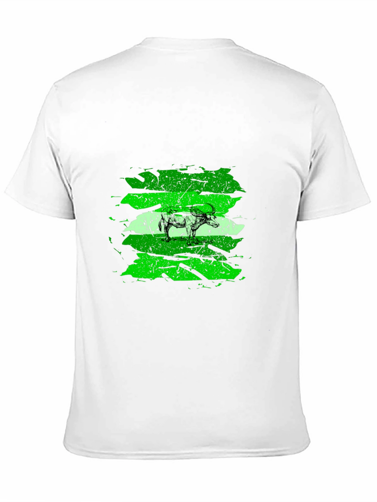 Green Buffalo Graphic Black T-Shirt