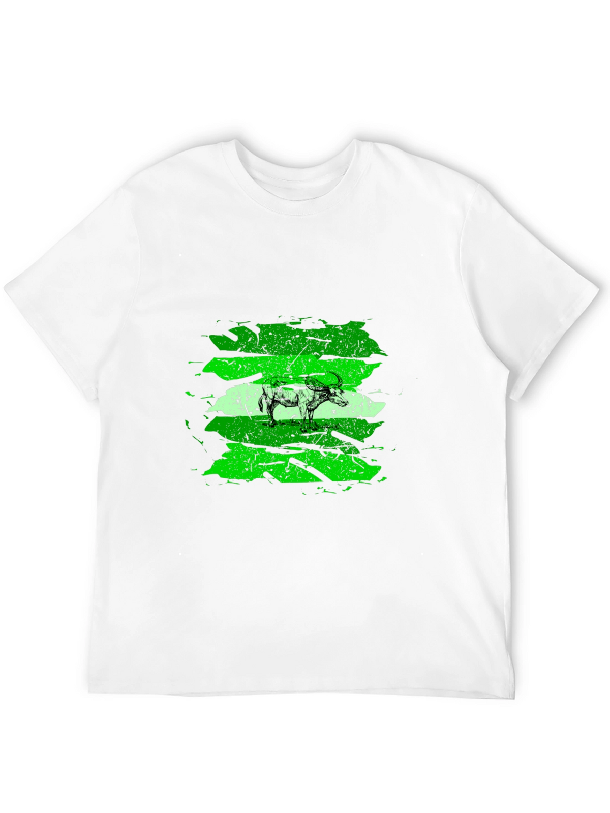 Green Buffalo Graphic Black T-Shirt
