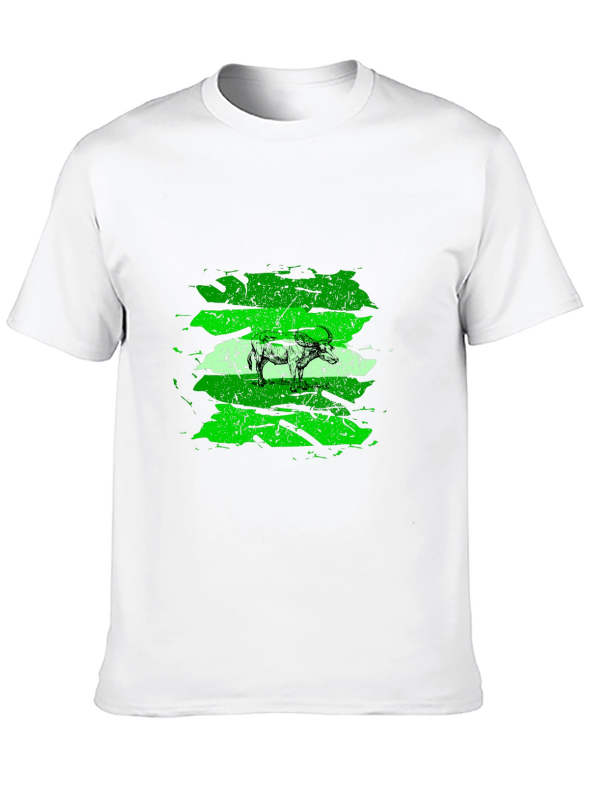 Green Buffalo Graphic Black T-Shirt