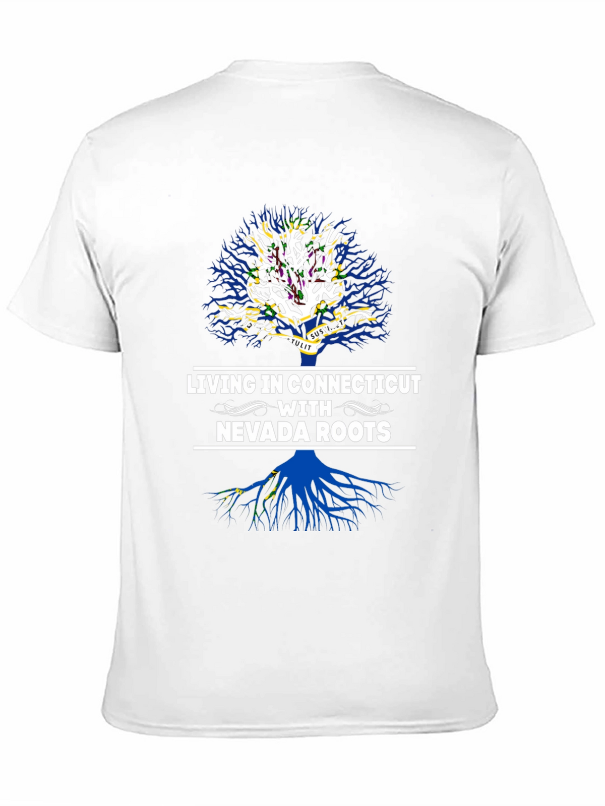 Living in Connecticut with Nevada Roots T-Shirt
