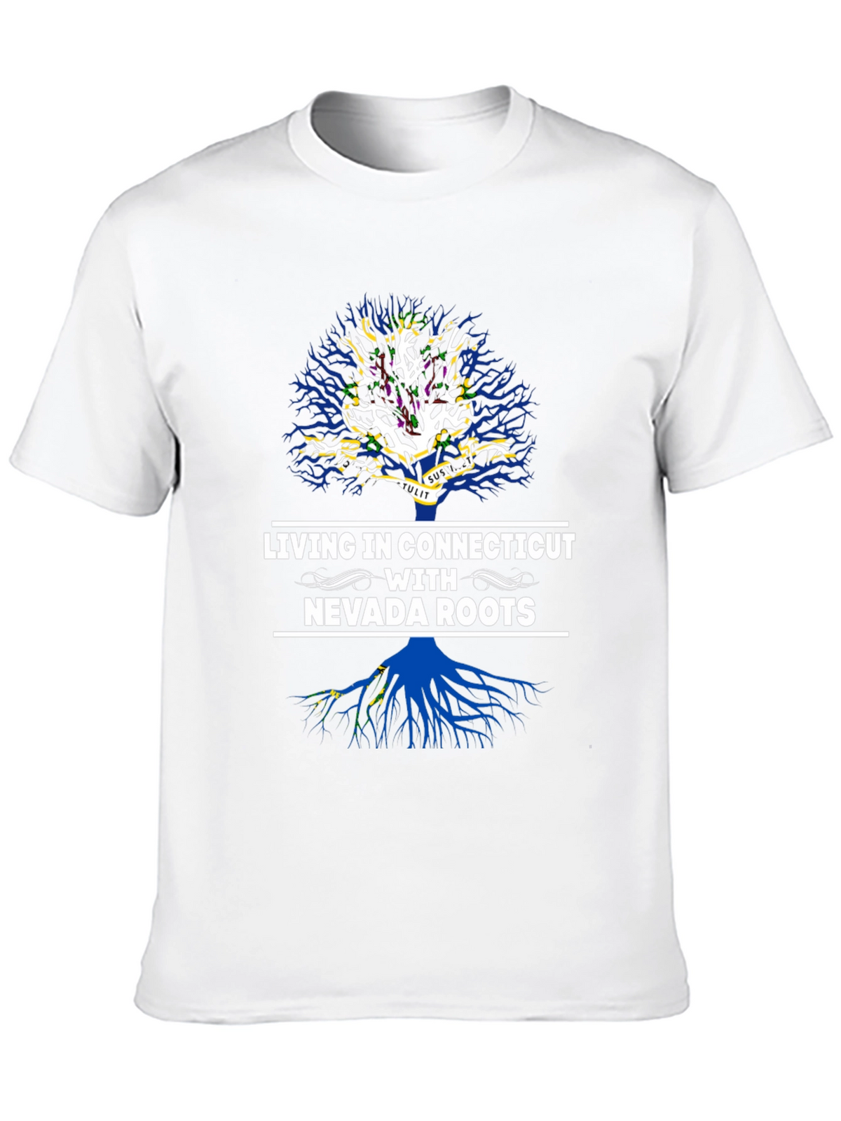 Living in Connecticut with Nevada Roots T-Shirt