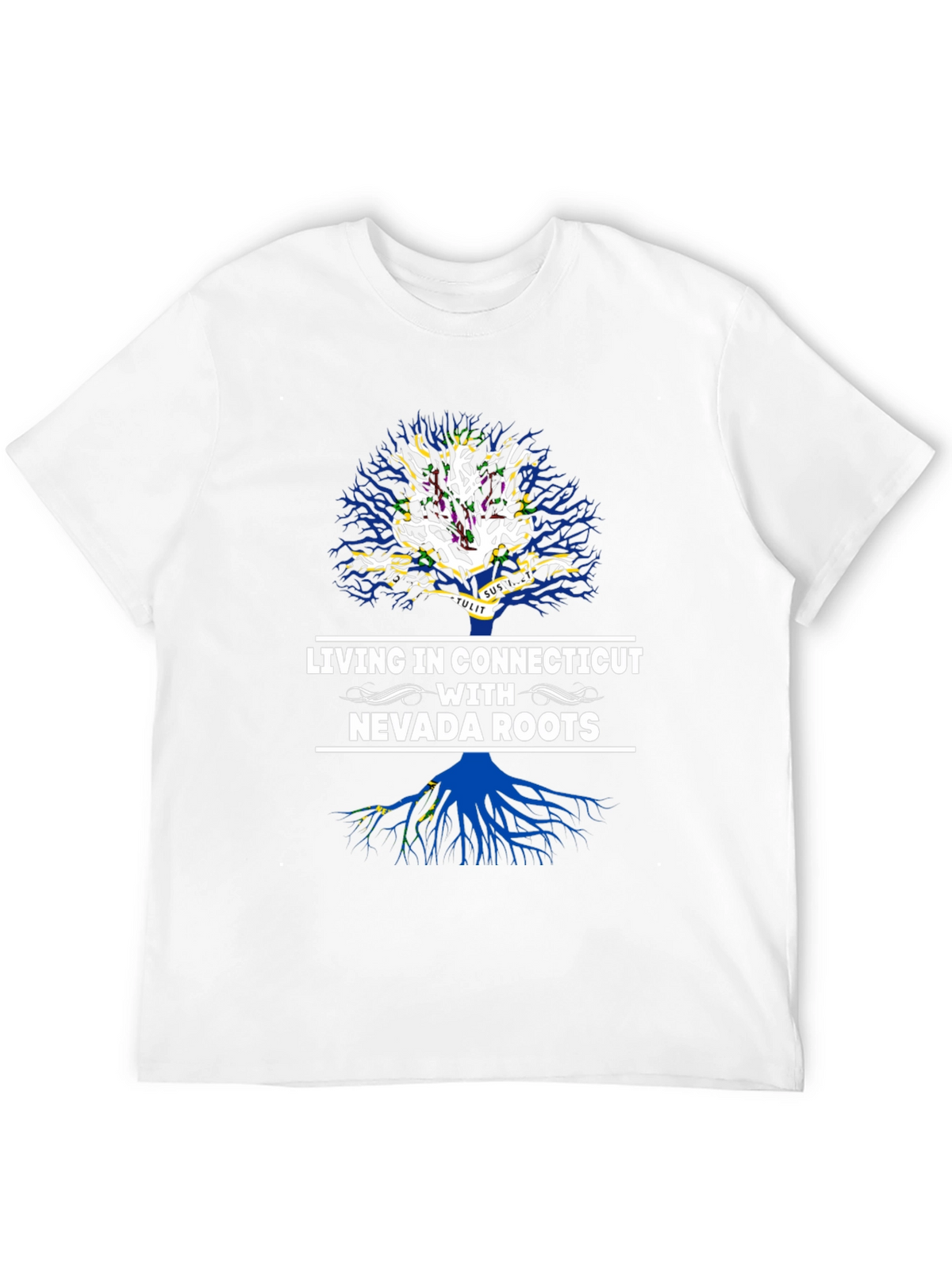 Living in Connecticut with Nevada Roots T-Shirt