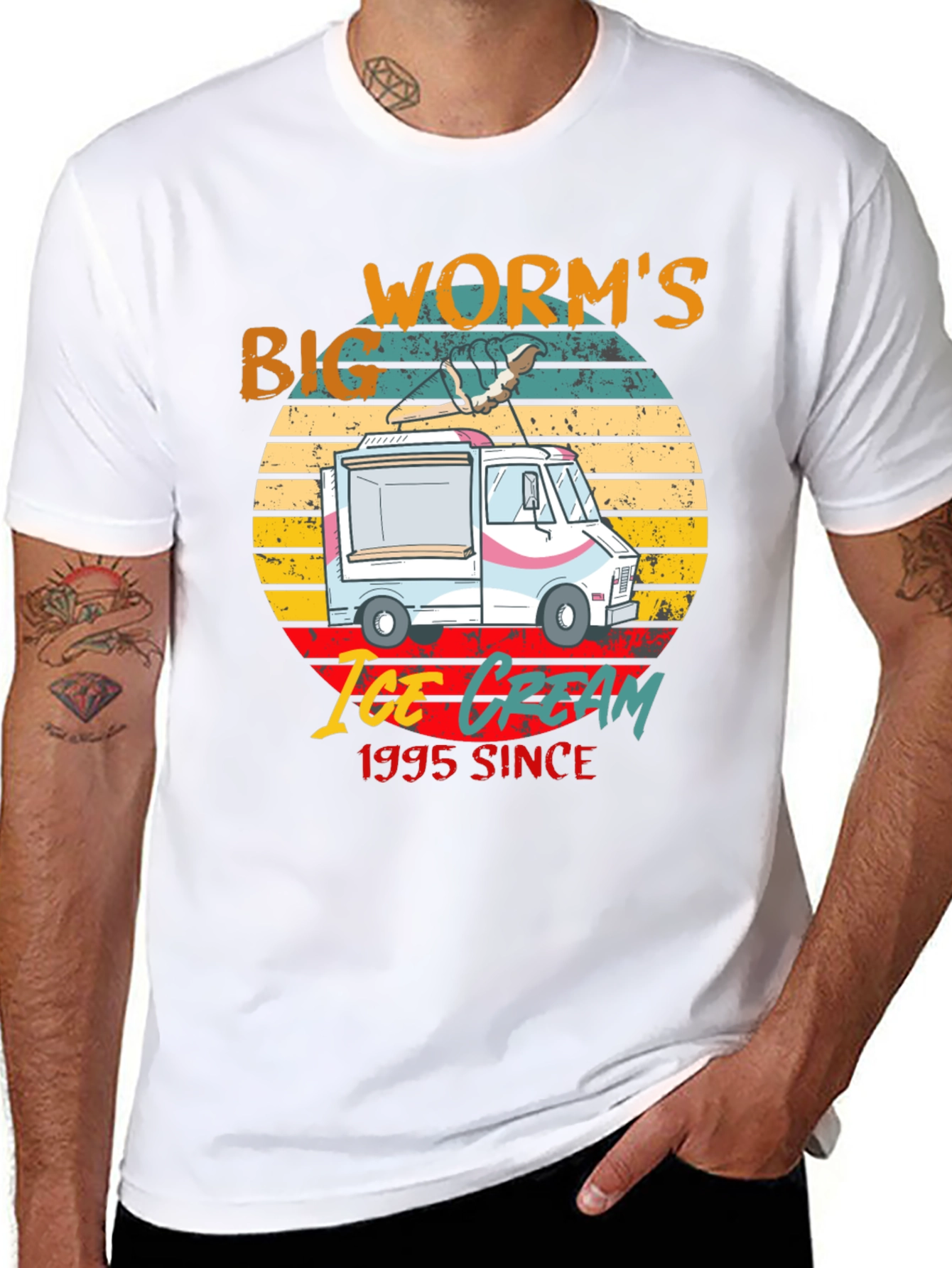 Big Worms Ice Cream Since 1995 Graphic Tee