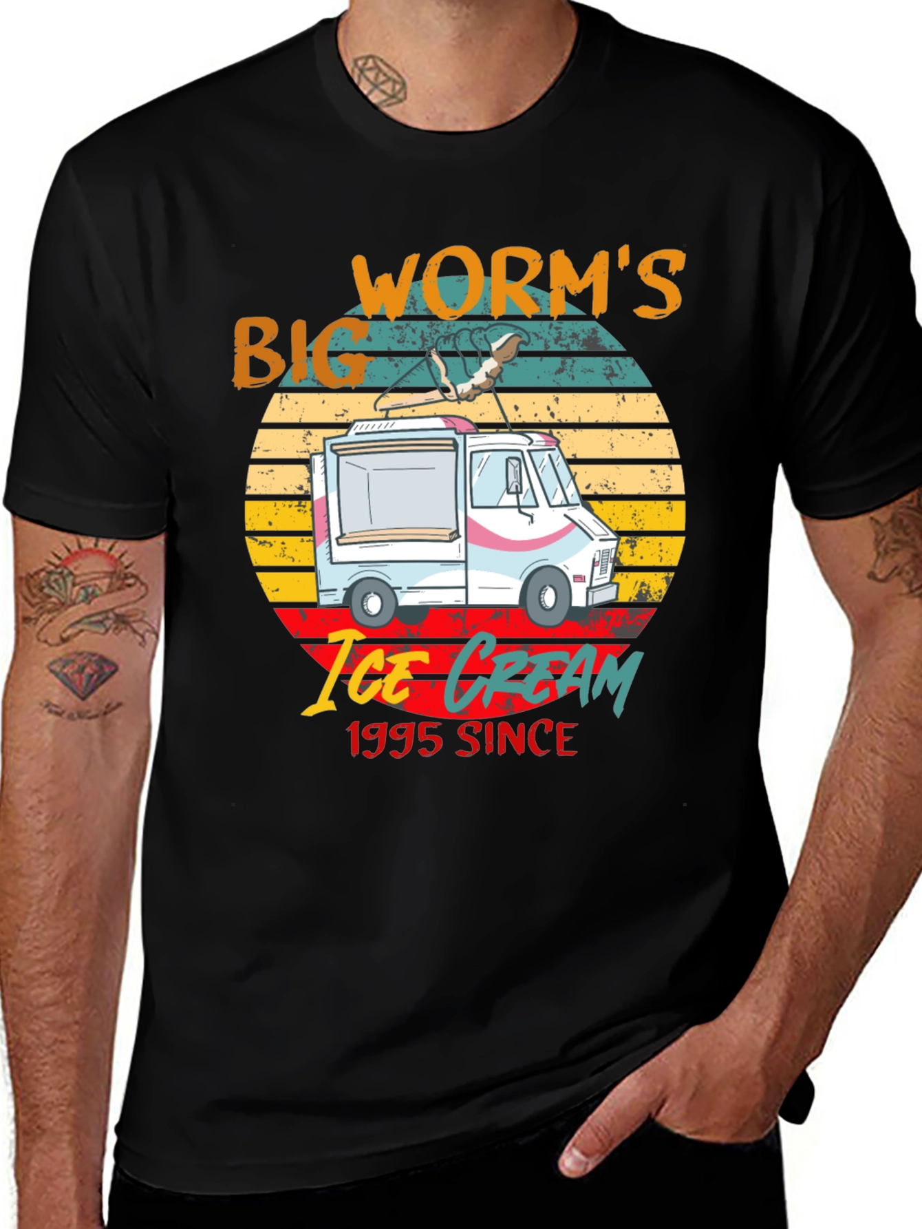 Big Worms Ice Cream Since 1995 Graphic Tee