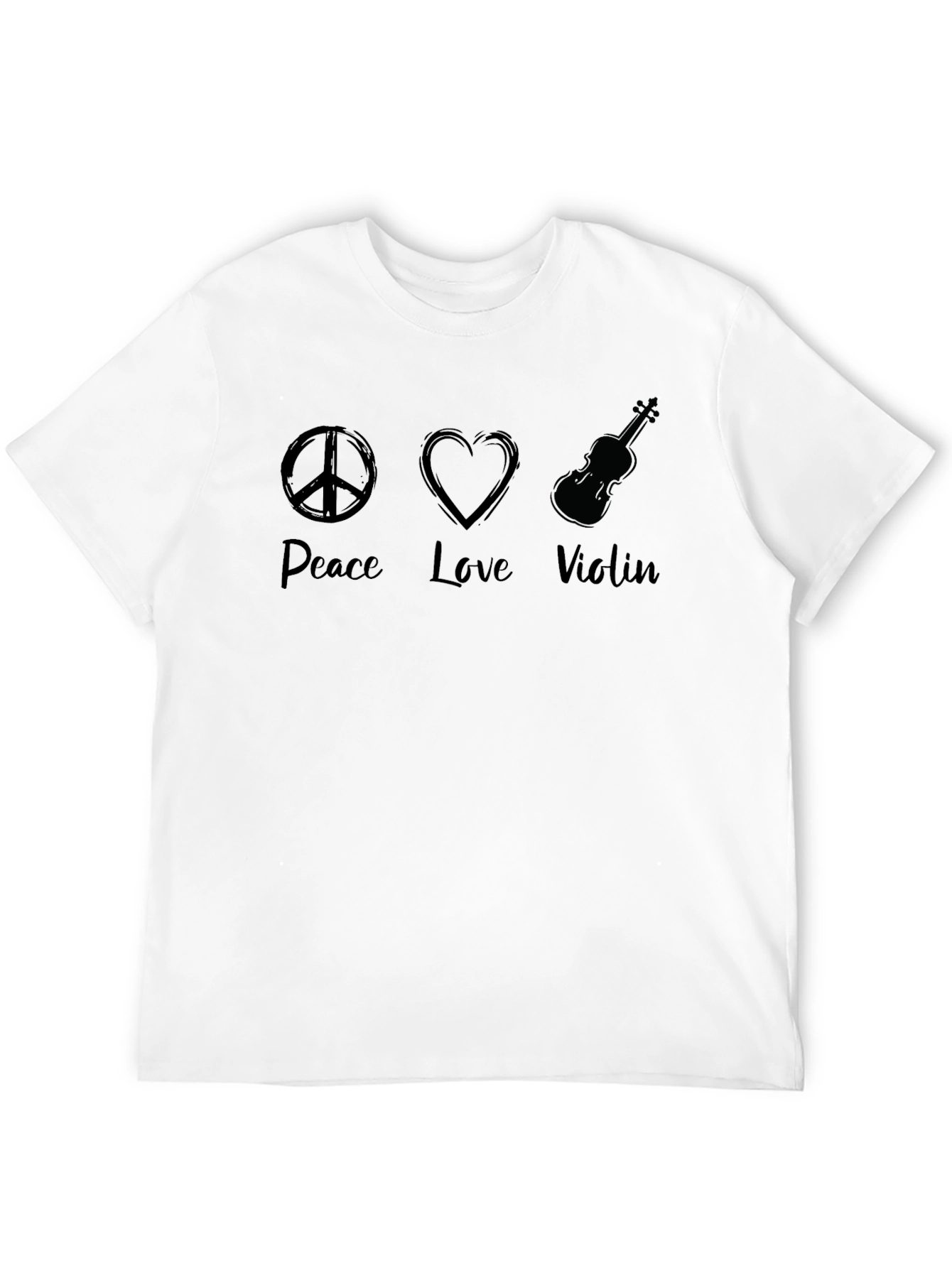 Peace Love Violin Graphic Tee - Unisex