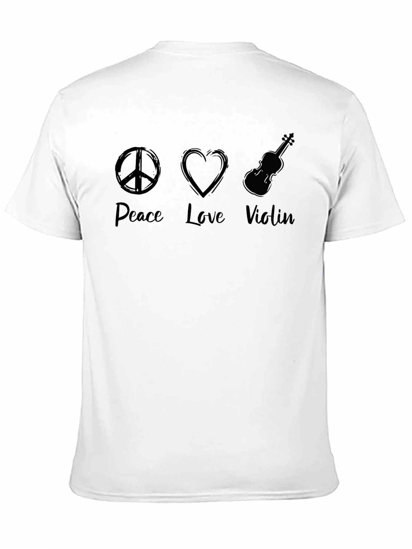 Peace Love Violin Graphic Tee - Unisex