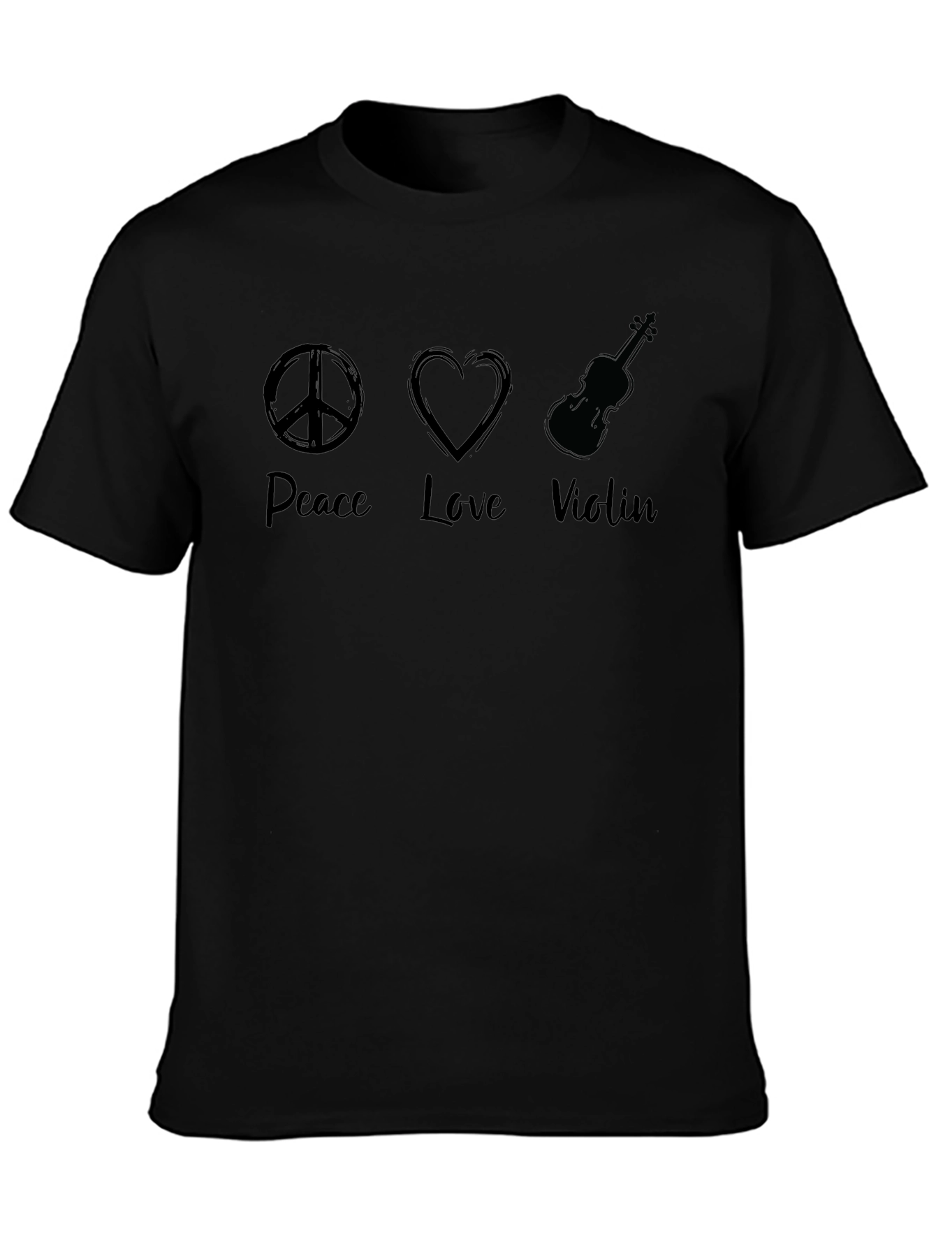 Peace Love Violin Graphic Tee - Unisex