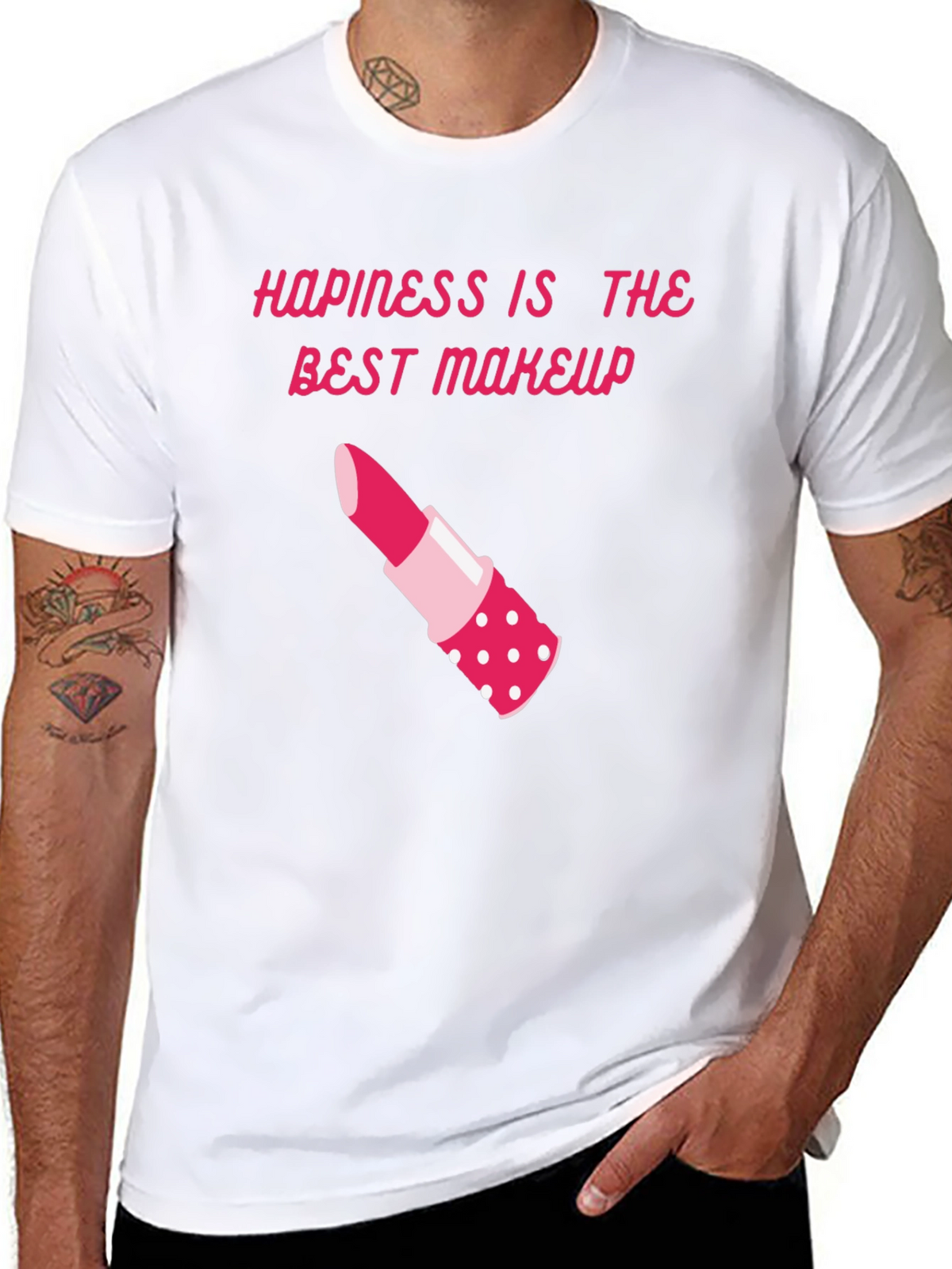 Happiness is Makeup T-Shirt - Stylish & Comfy