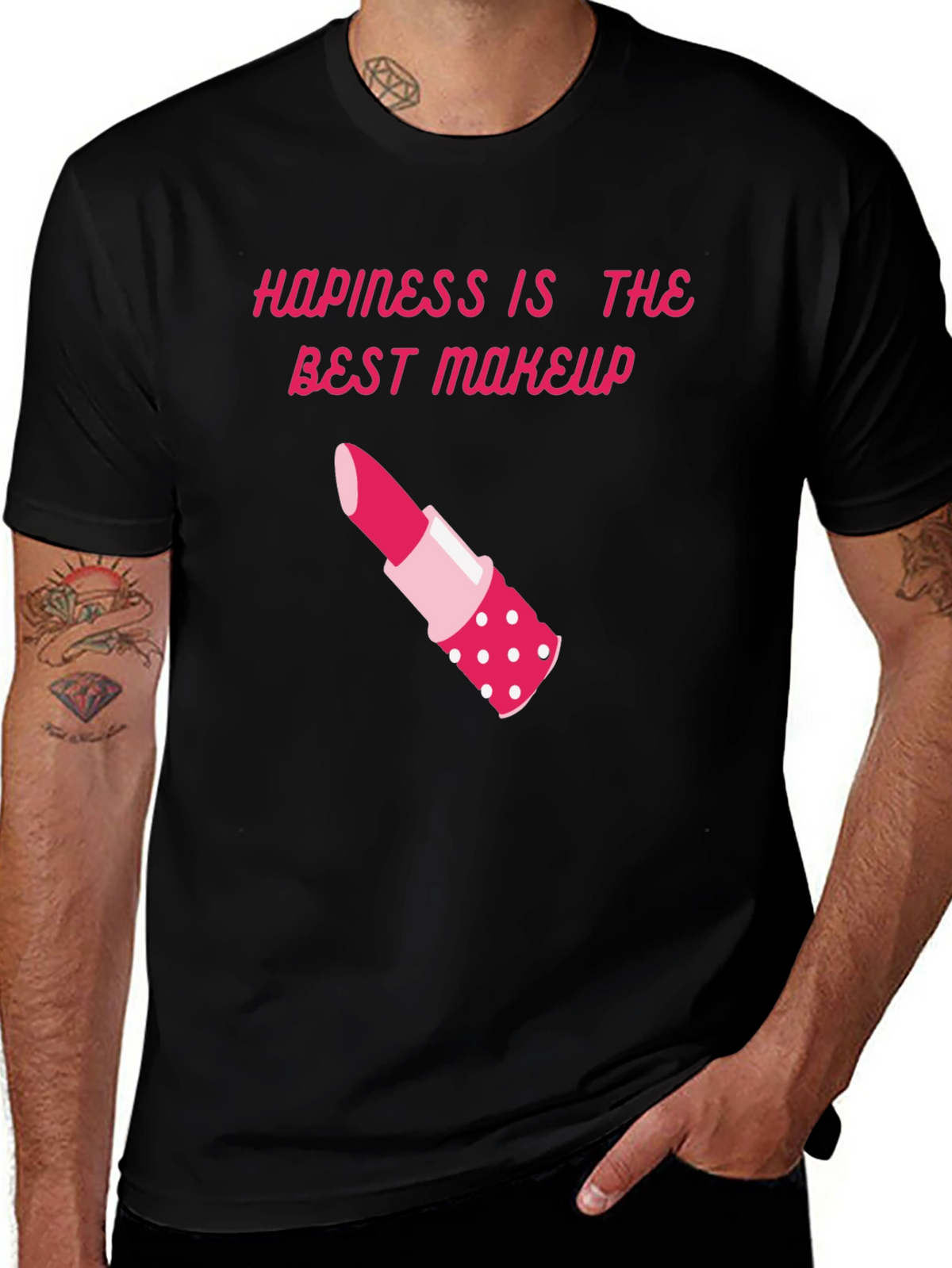 Happiness is Makeup T-Shirt - Stylish & Comfy