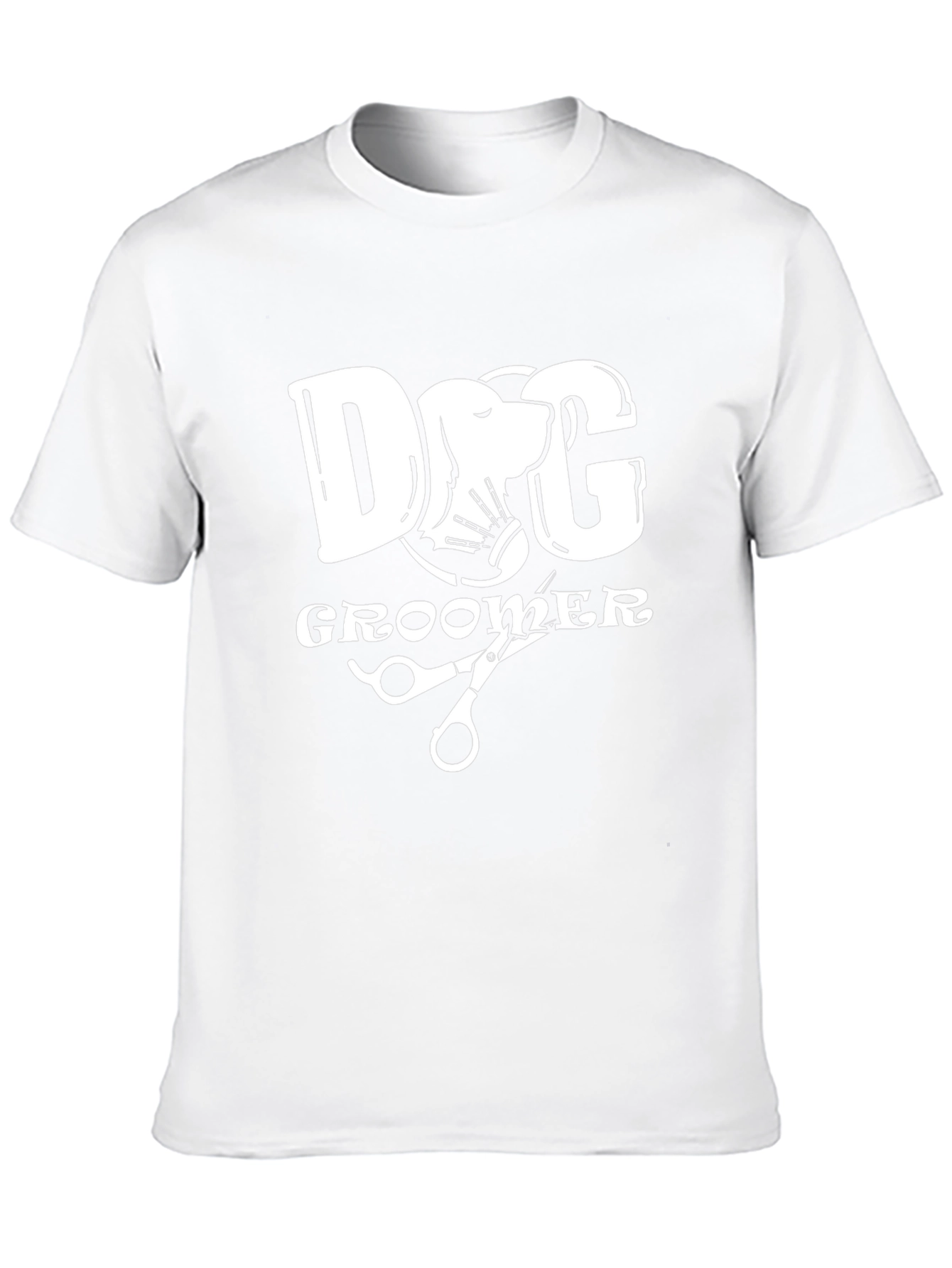 Dog Groomer Graphic Tee - Black Cotton T-Shirt
