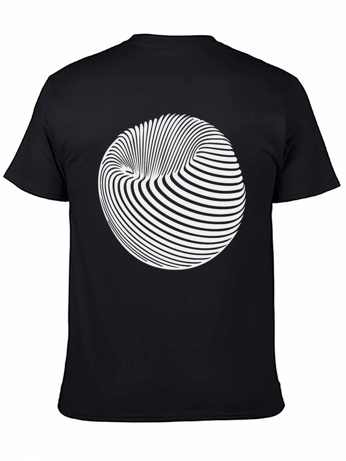 Optical Illusion Graphic Tee - Black