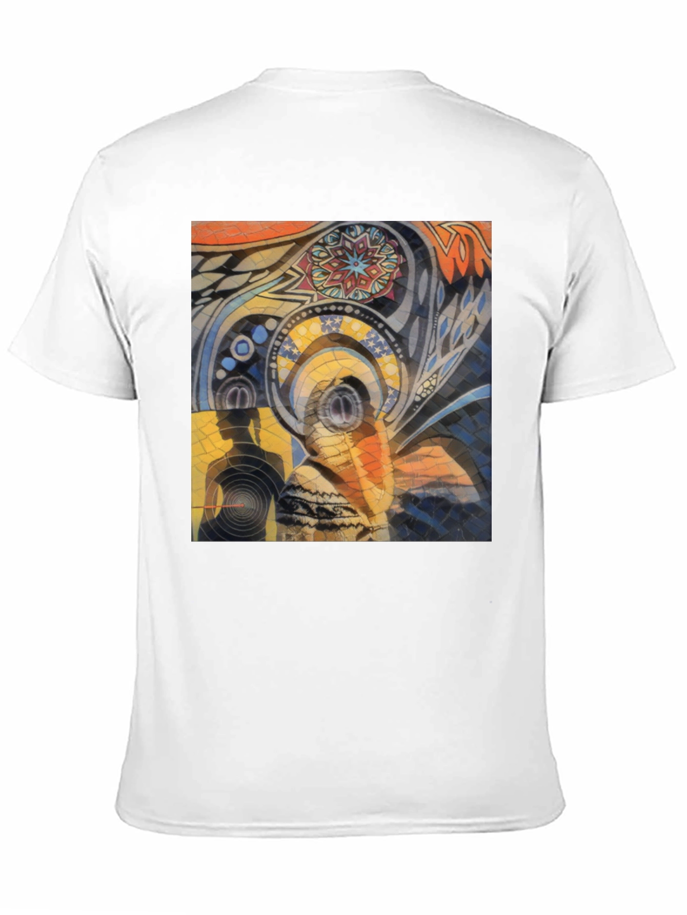Abstract Art Graphic Print Black T-Shirt