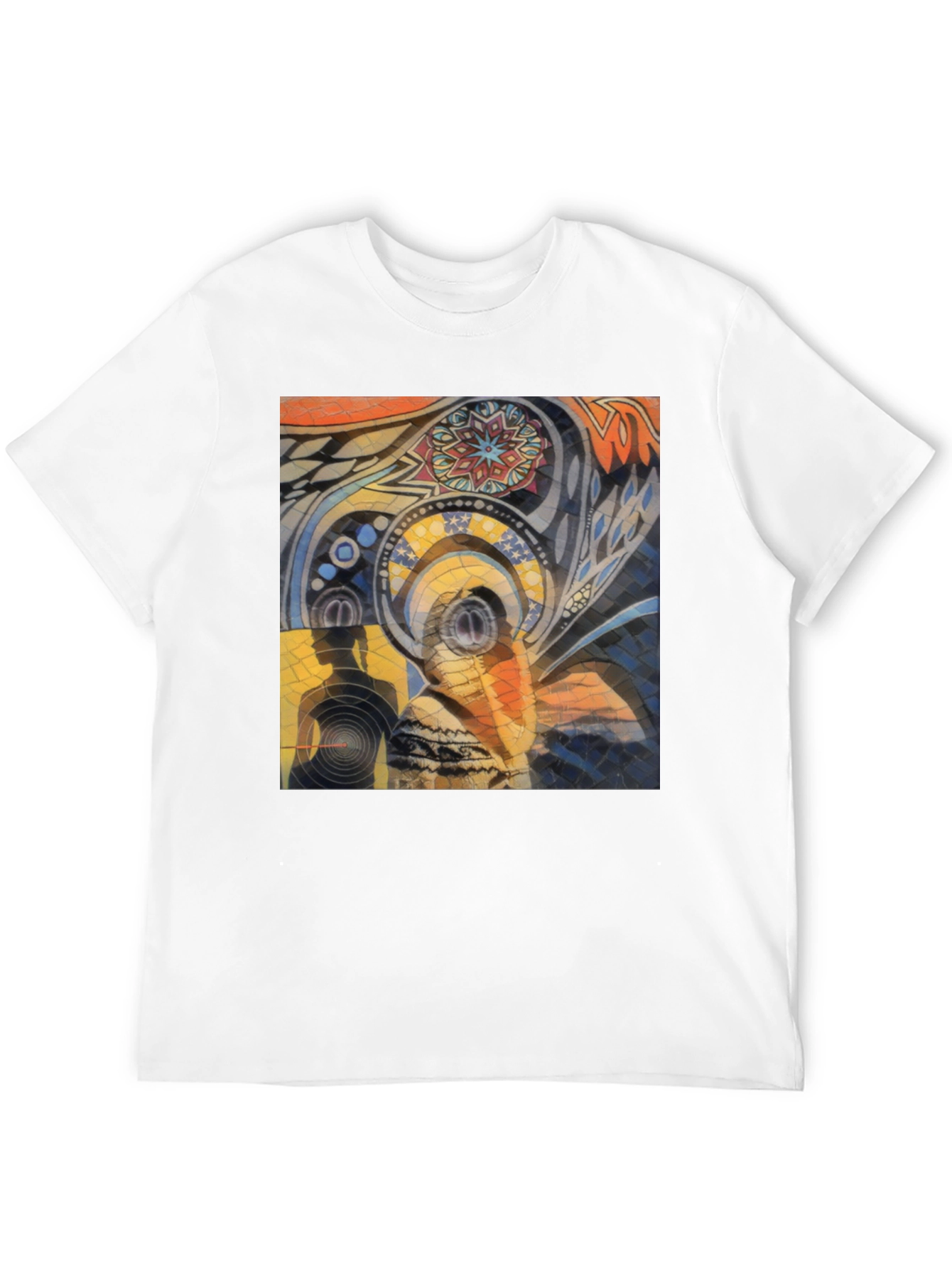 Abstract Art Graphic Print Black T-Shirt