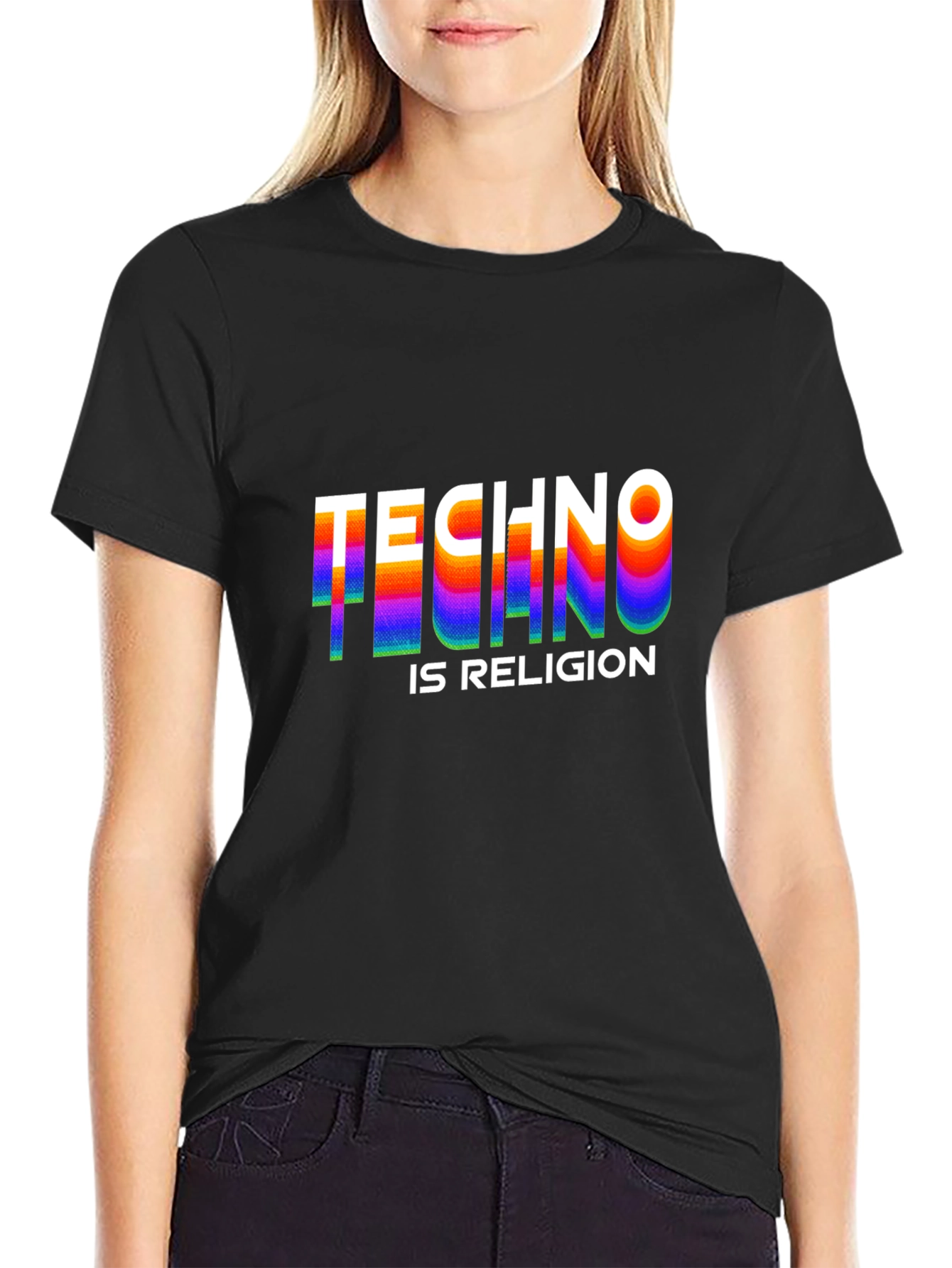 Techno Is Religion Graphic T-Shirt