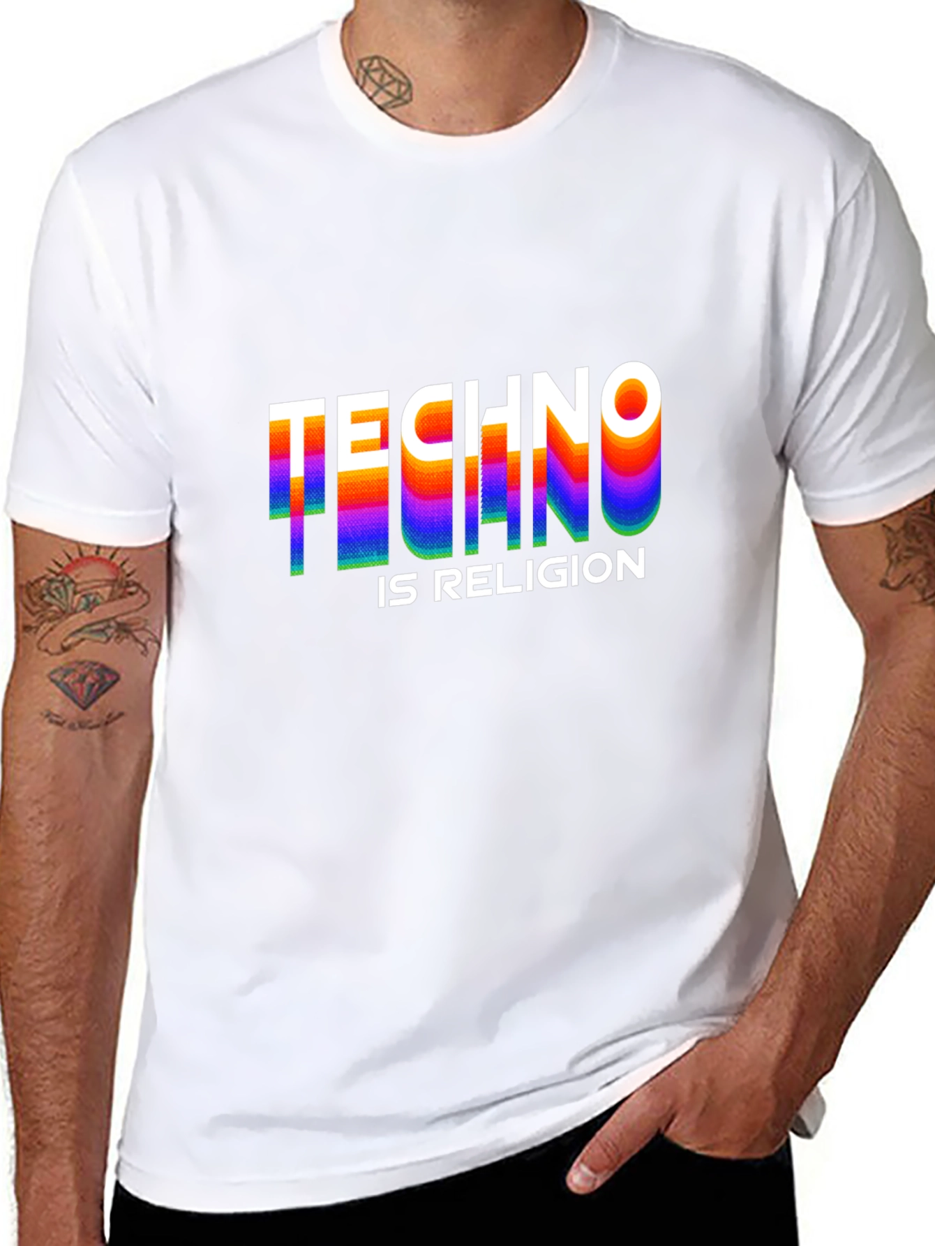 Techno Is Religion Graphic T-Shirt