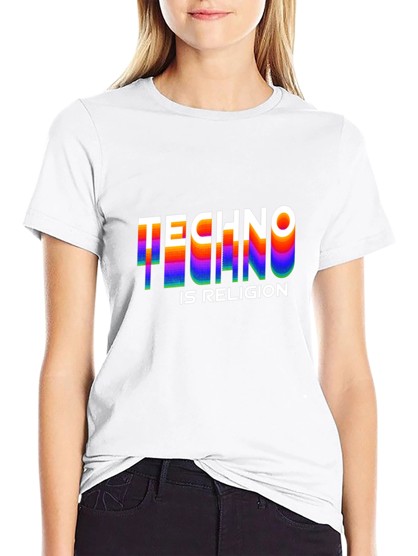 Techno Is Religion Graphic T-Shirt