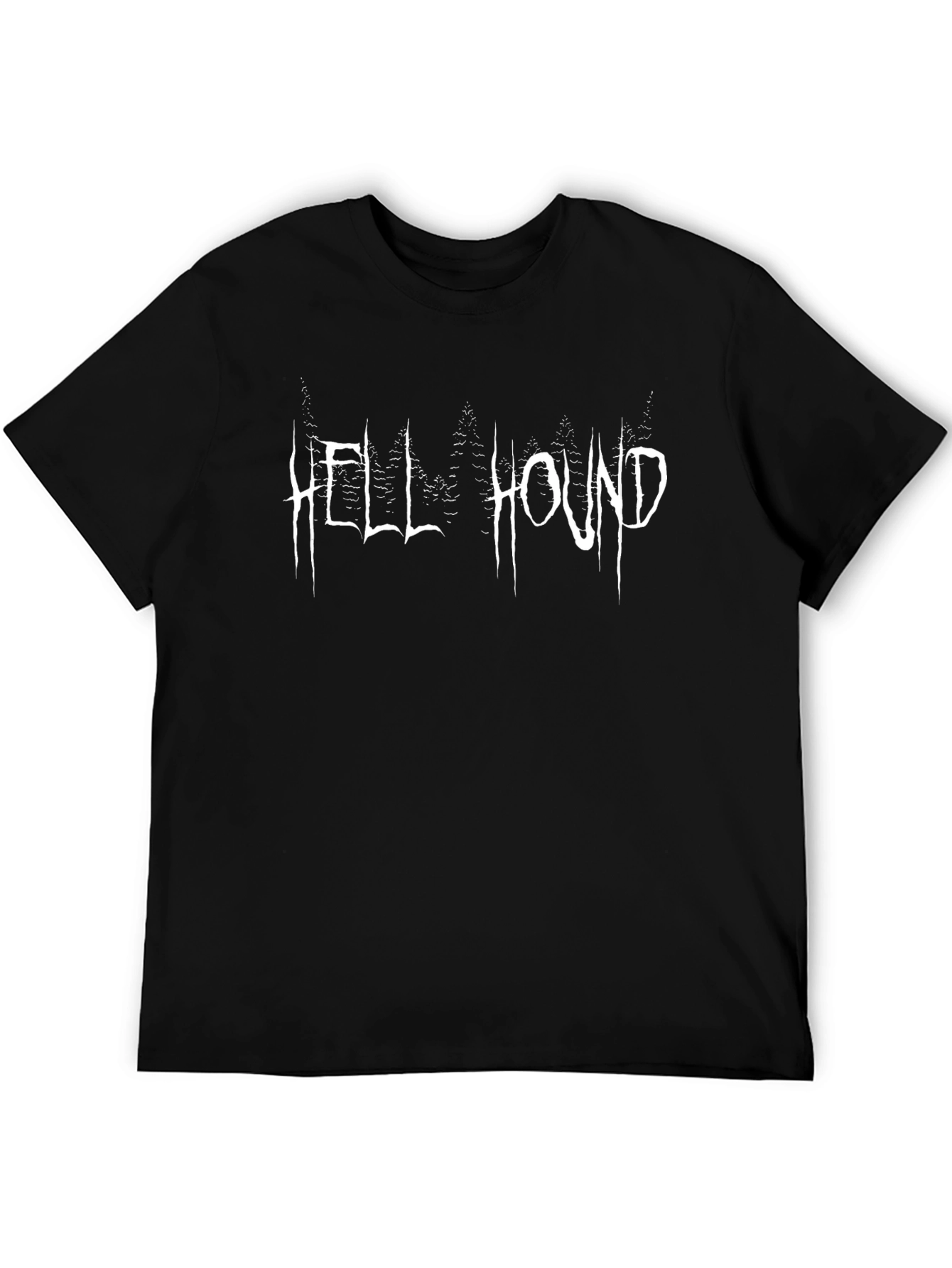 Hell Hound Graphic Tee - Black Cotton T-Shirt