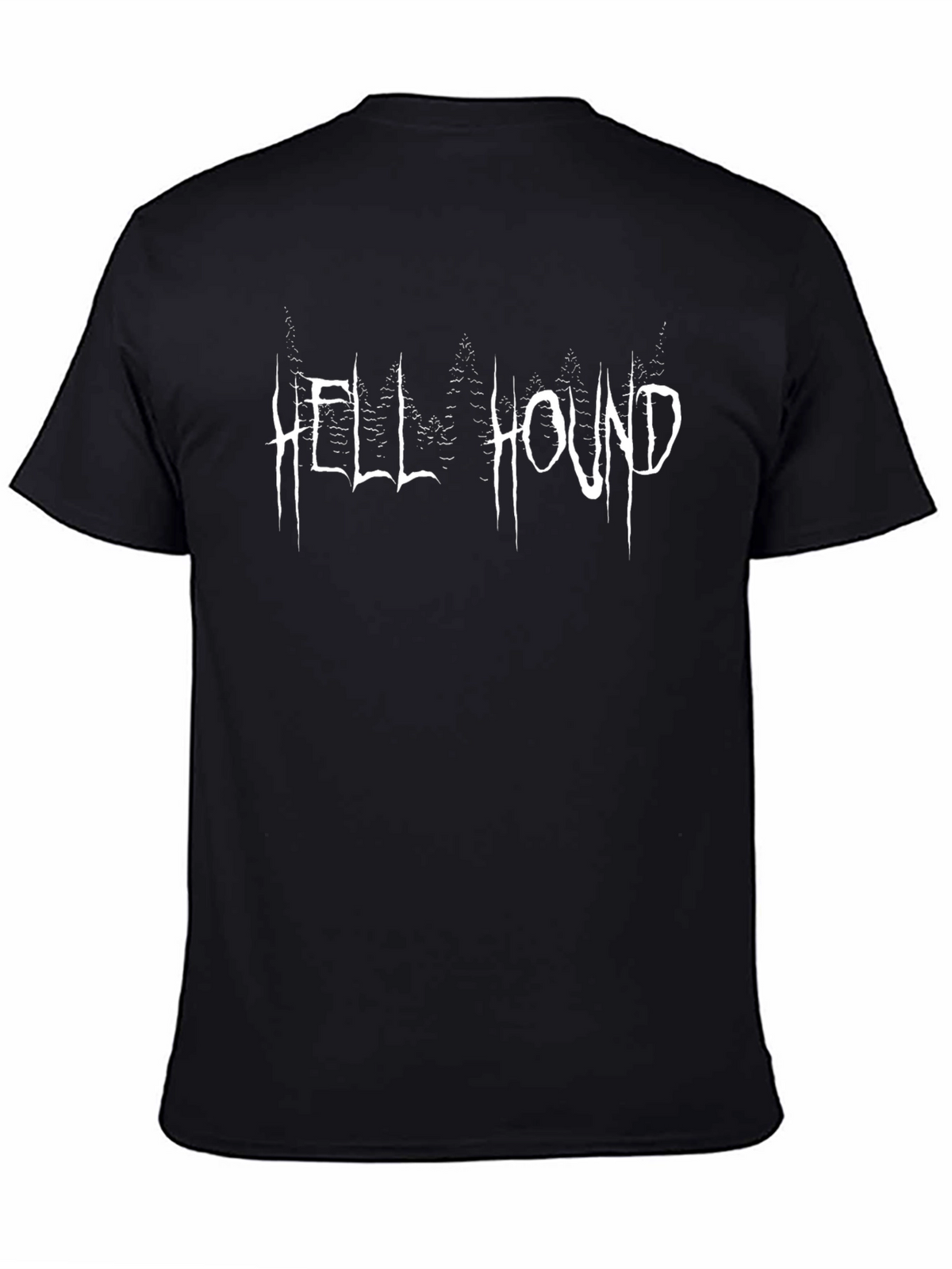 Hell Hound Graphic Tee - Black Cotton T-Shirt