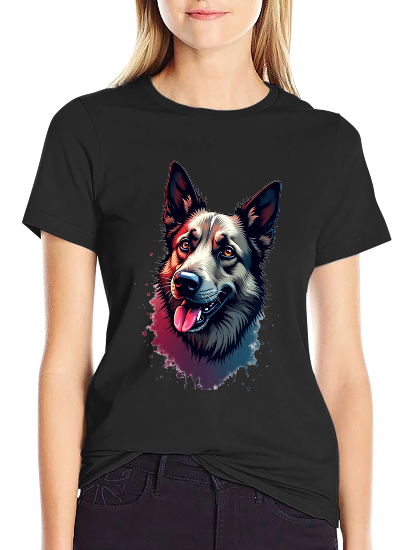 Dog Lovers T-Shirt: Artistic Canine Portrait Tee