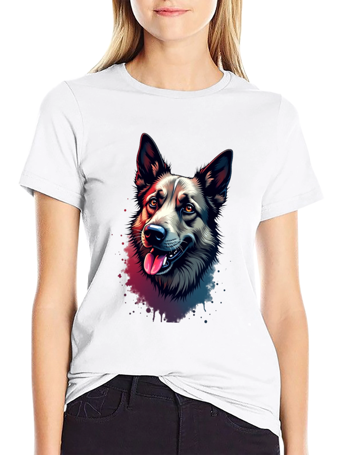 Dog Lovers T-Shirt: Artistic Canine Portrait Tee