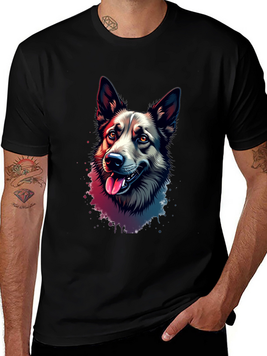 Dog Lovers T-Shirt: Artistic Canine Portrait Tee