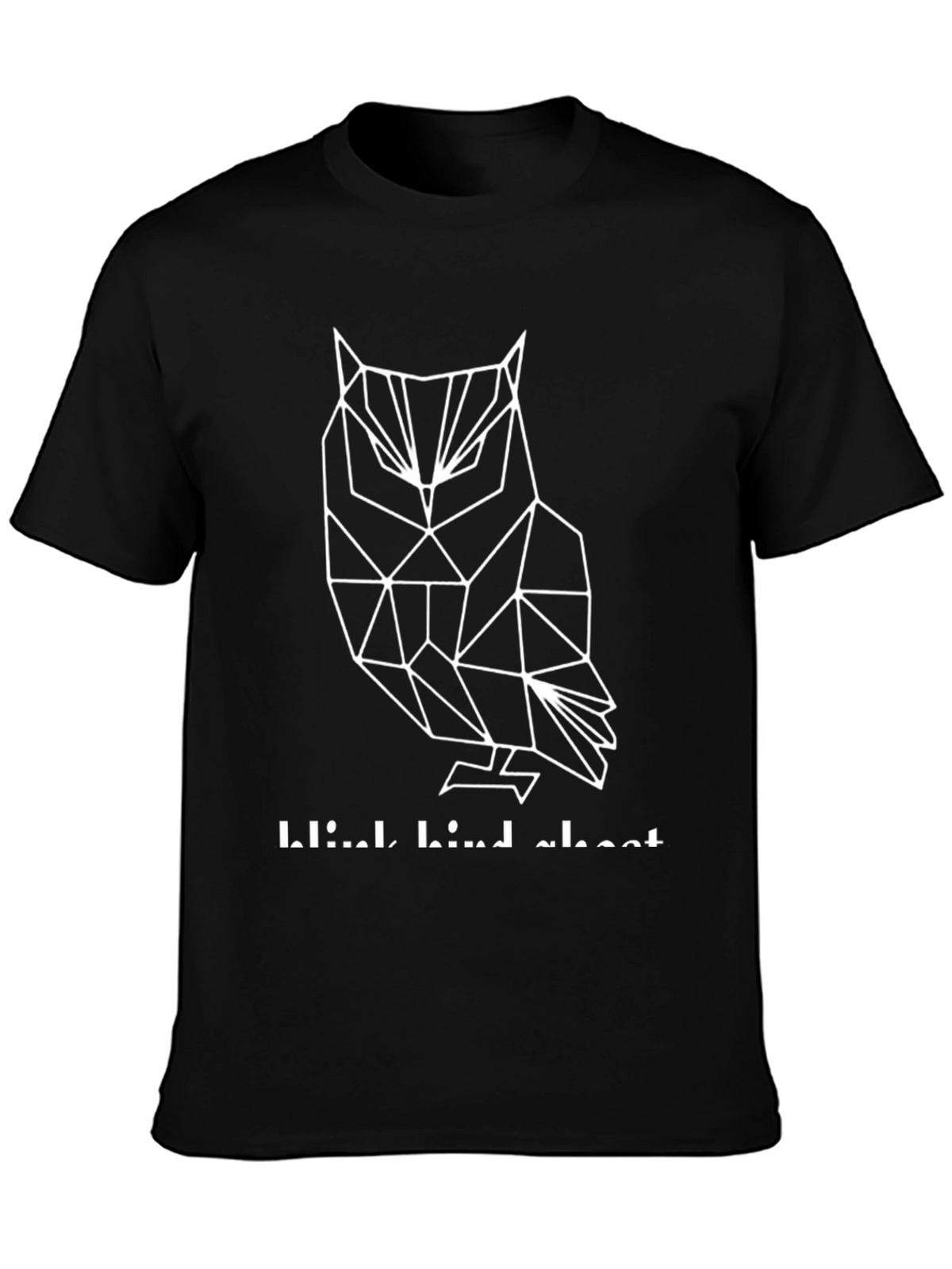 Geometric Owl Graphic Tee - Mens Black T-Shirt