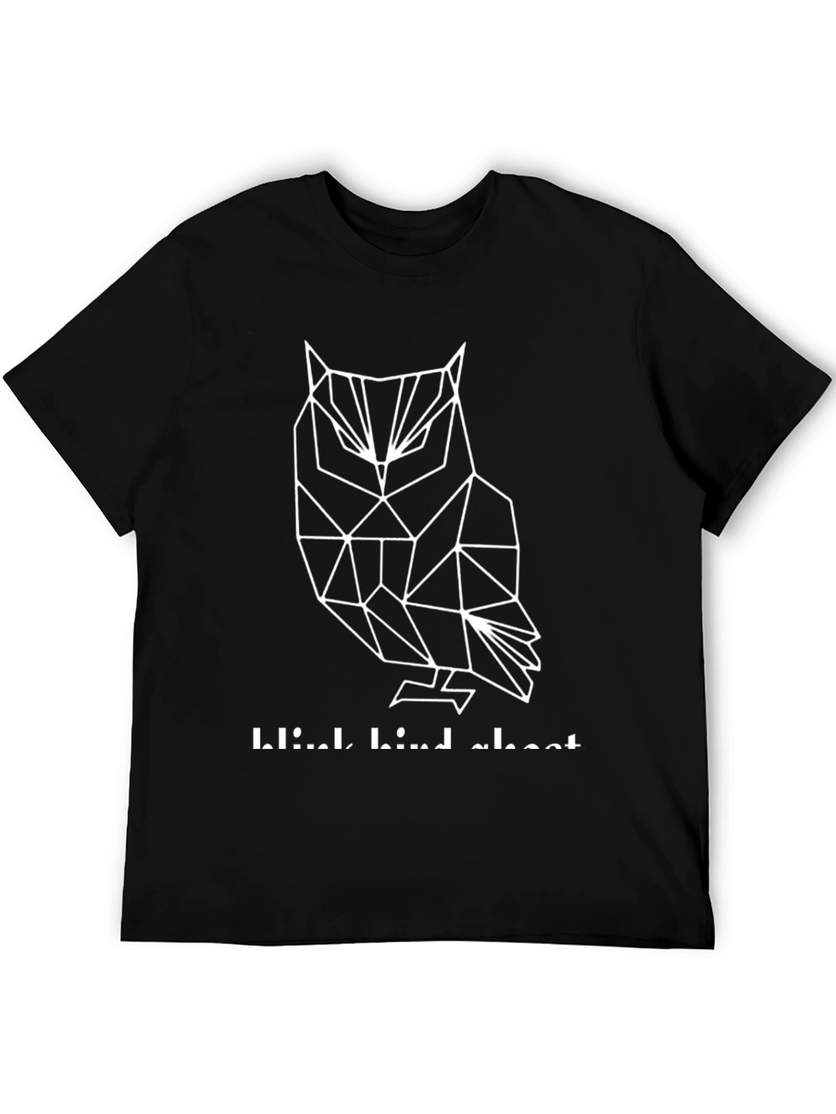 Geometric Owl Graphic Tee - Mens Black T-Shirt