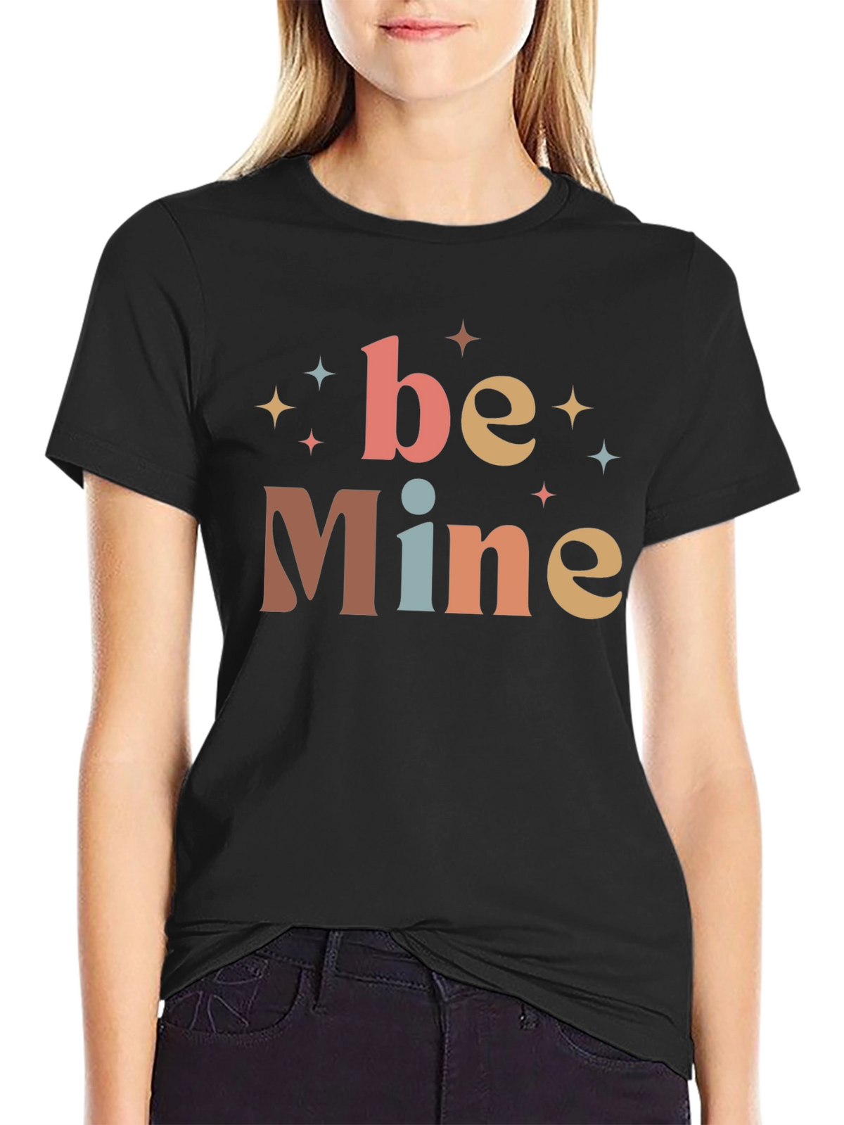 Retro Valentines Day Be Mine Graphic Tee