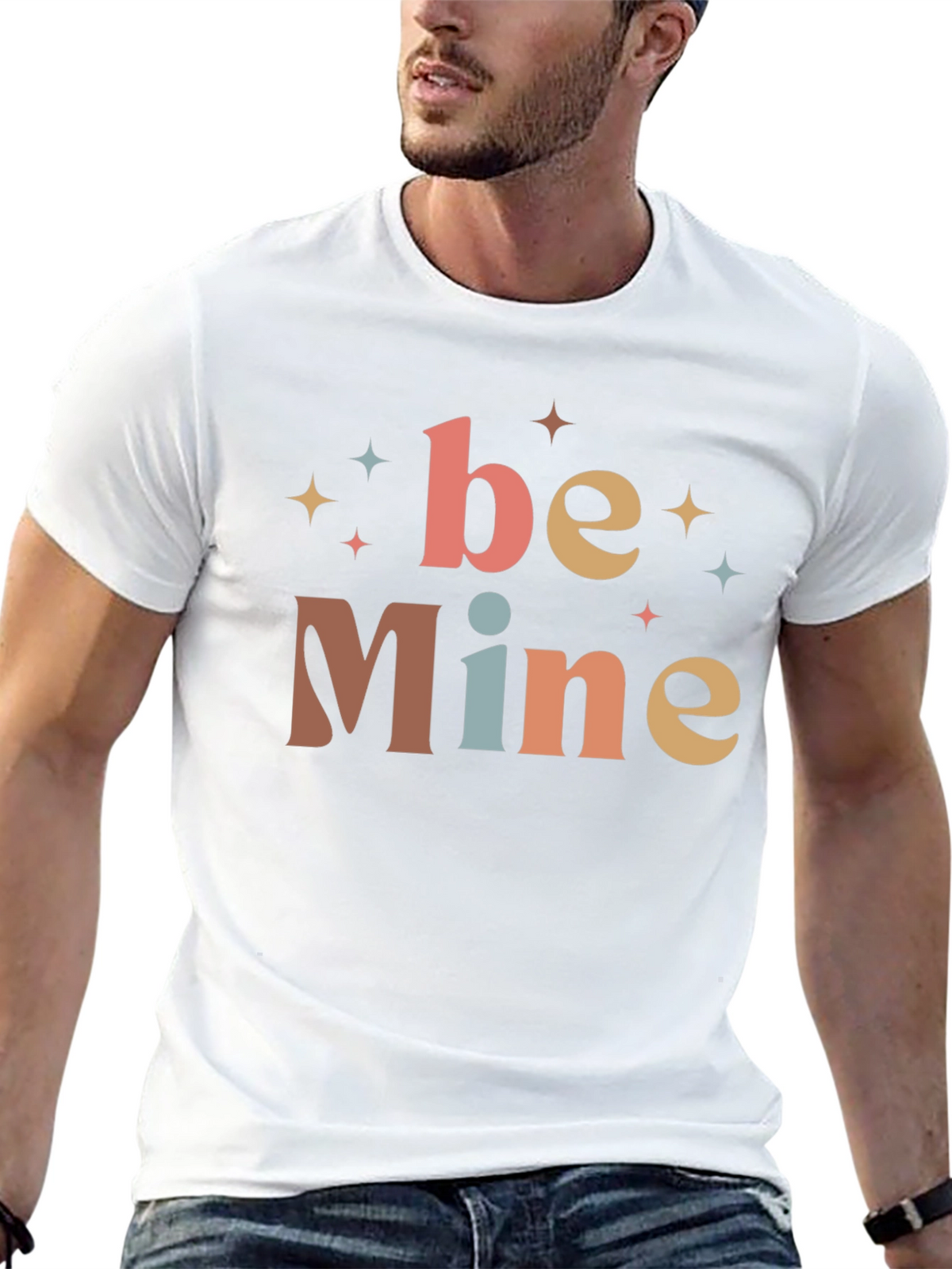 Retro Valentines Day Be Mine Graphic Tee