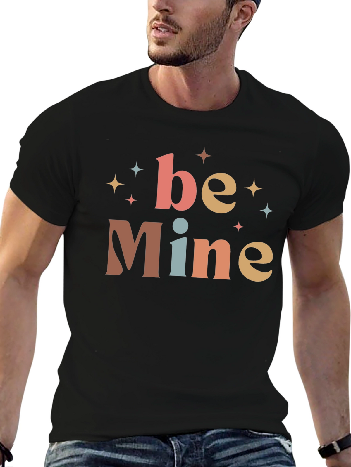 Retro Valentines Day Be Mine Graphic Tee