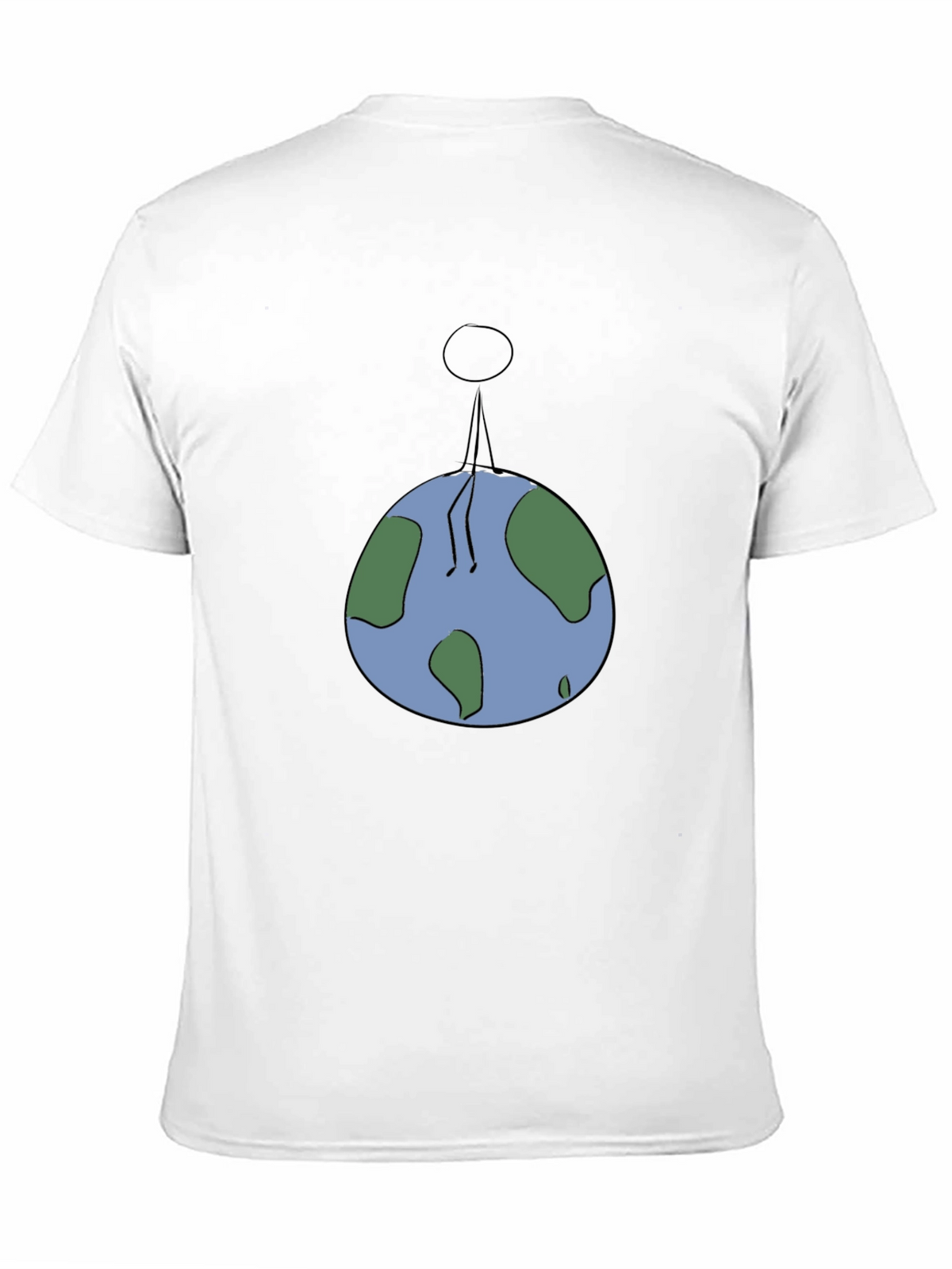 Man On Earth Graphic Tee - Black Cotton Shirt