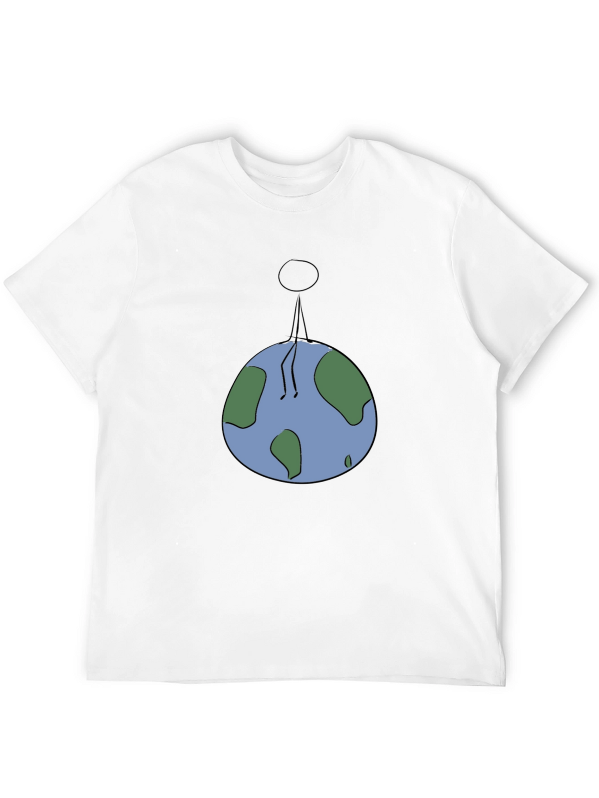 Man On Earth Graphic Tee - Black Cotton Shirt