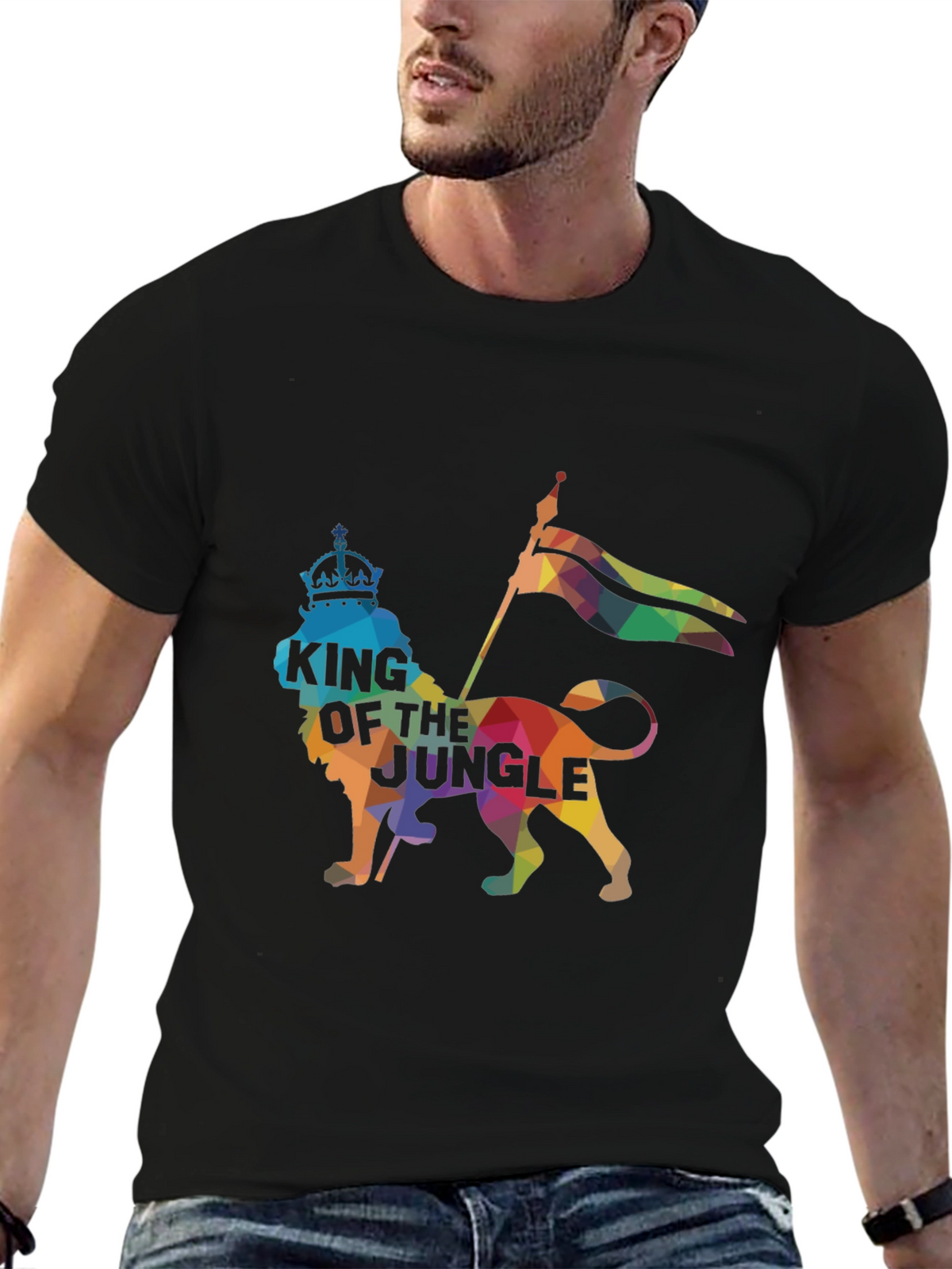 King of the Jungle Graphic Tee - Black