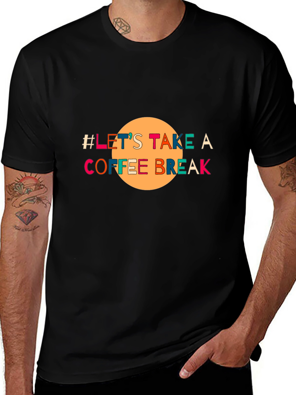 Lets Take A Coffee Break Black T-Shirt