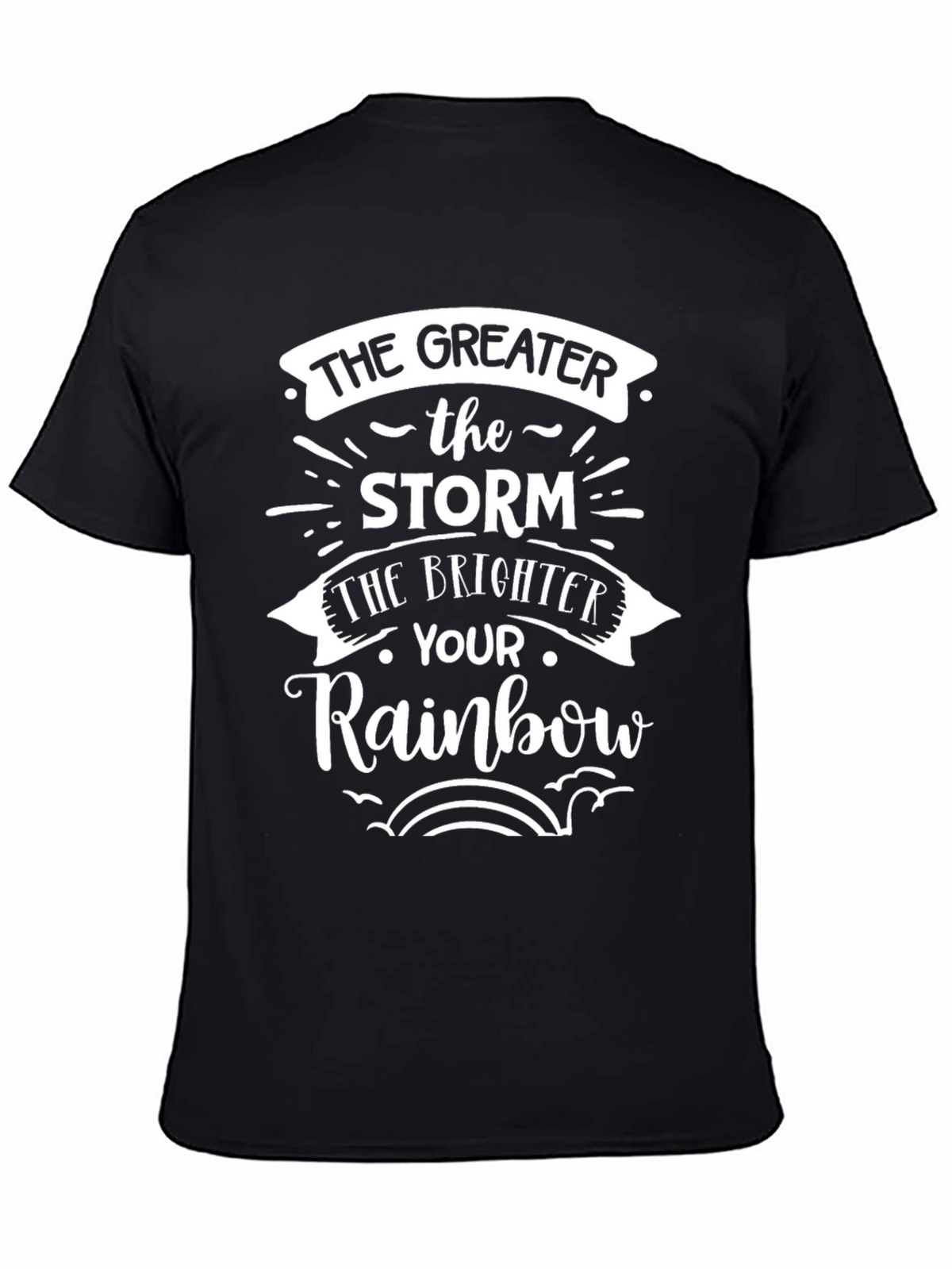 Inspirational Storm & Rainbow Graphic Tee