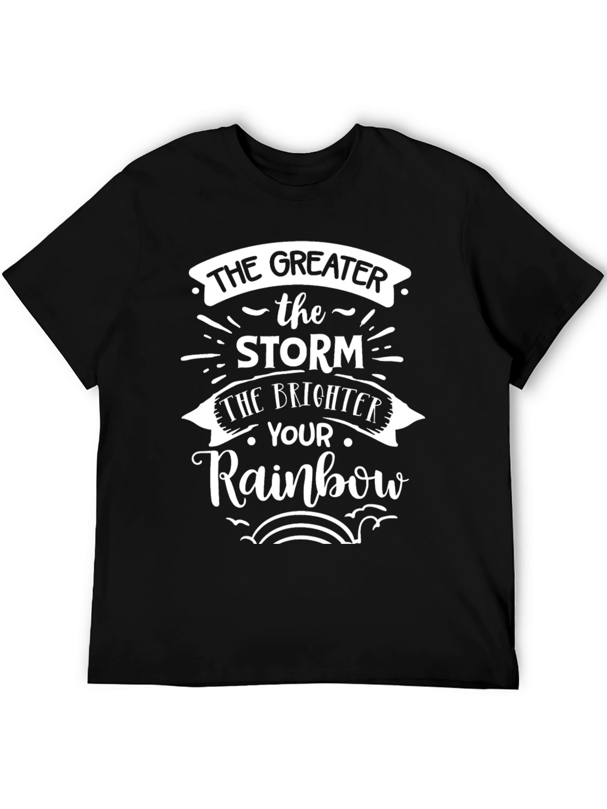 Inspirational Storm & Rainbow Graphic Tee
